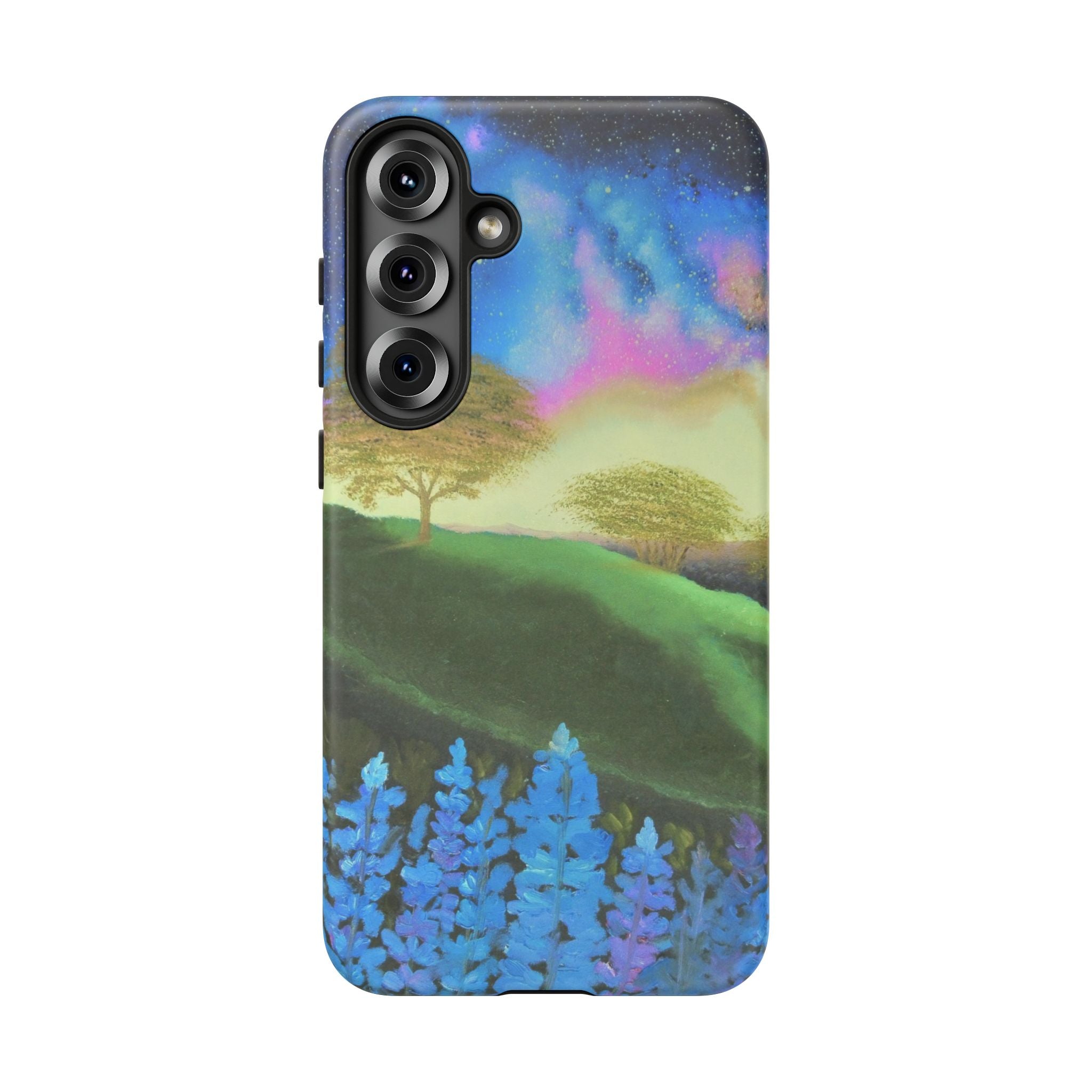 Aurora Nightscape Phone Case — Galaxy Meadow Protective Case