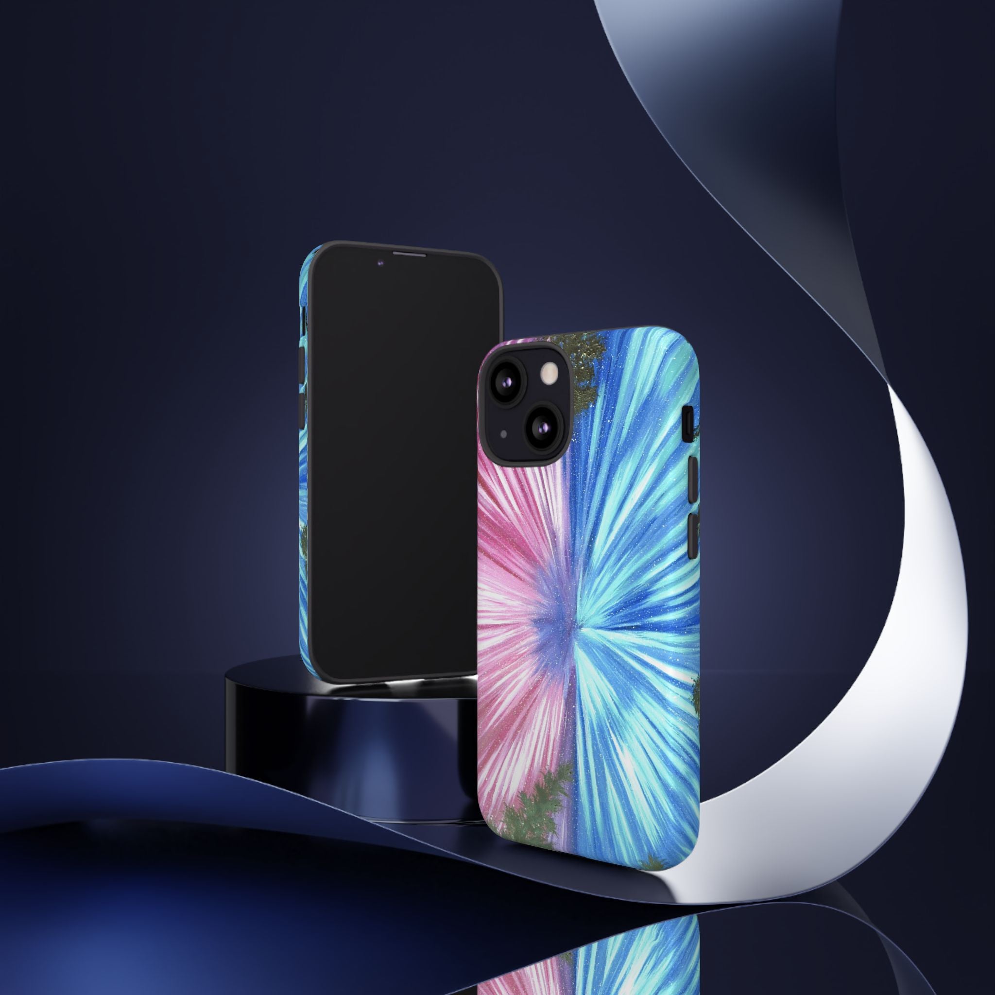 Phone Case — Pink & Blue Burst Tough Protective Case