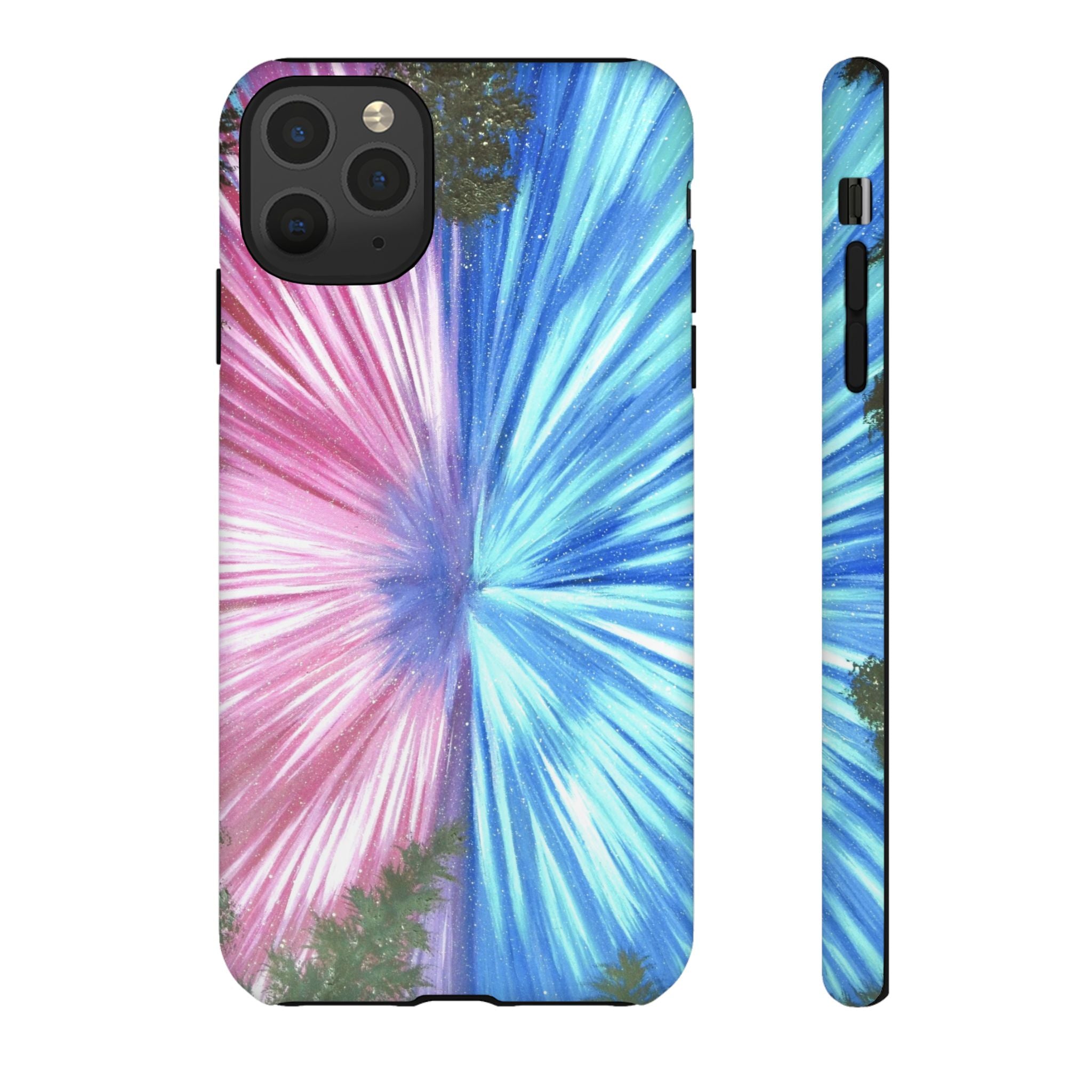 Phone Case — Pink & Blue Burst Tough Protective Case