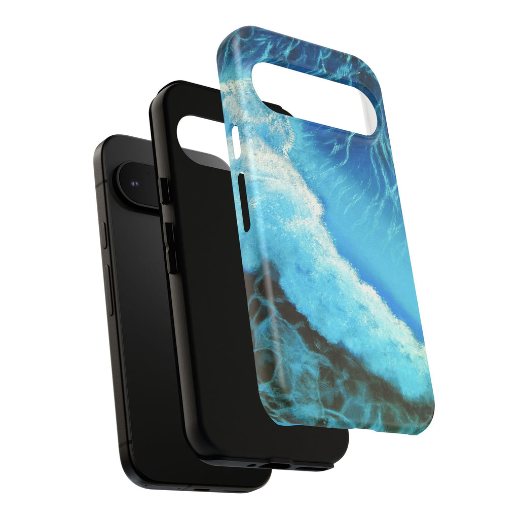 Ocean Wave Tough Phone Case — Blue Sea Water Protective Cover