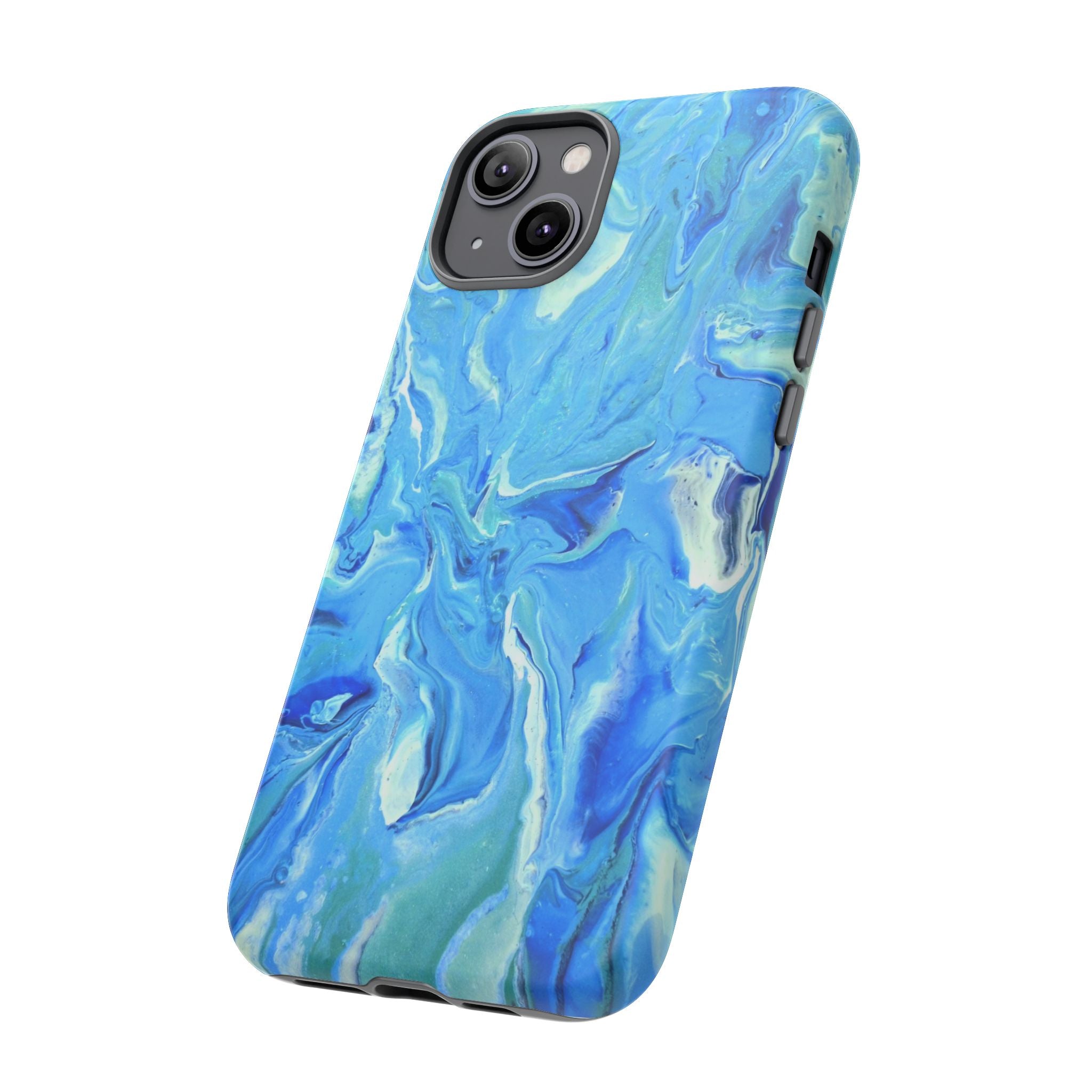 Blue Marble Tough Phone Case — Ocean Swirl Protective iPhone Cover