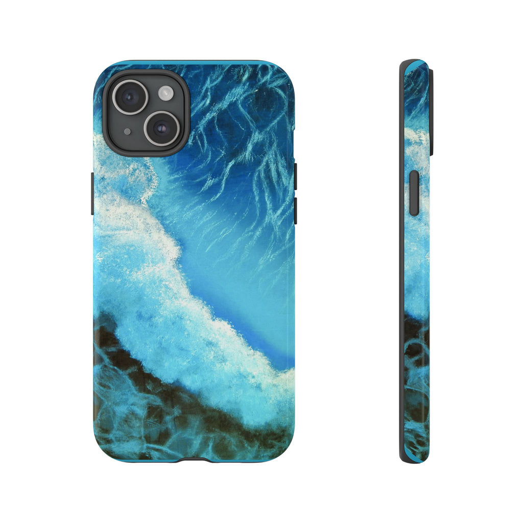 Ocean Wave Tough Phone Case — Blue Sea Water Protective Cover