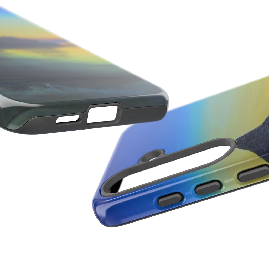 Sunset Cove Phone Case — Durable Protective Tough Case with Tranquil Beach Landscape