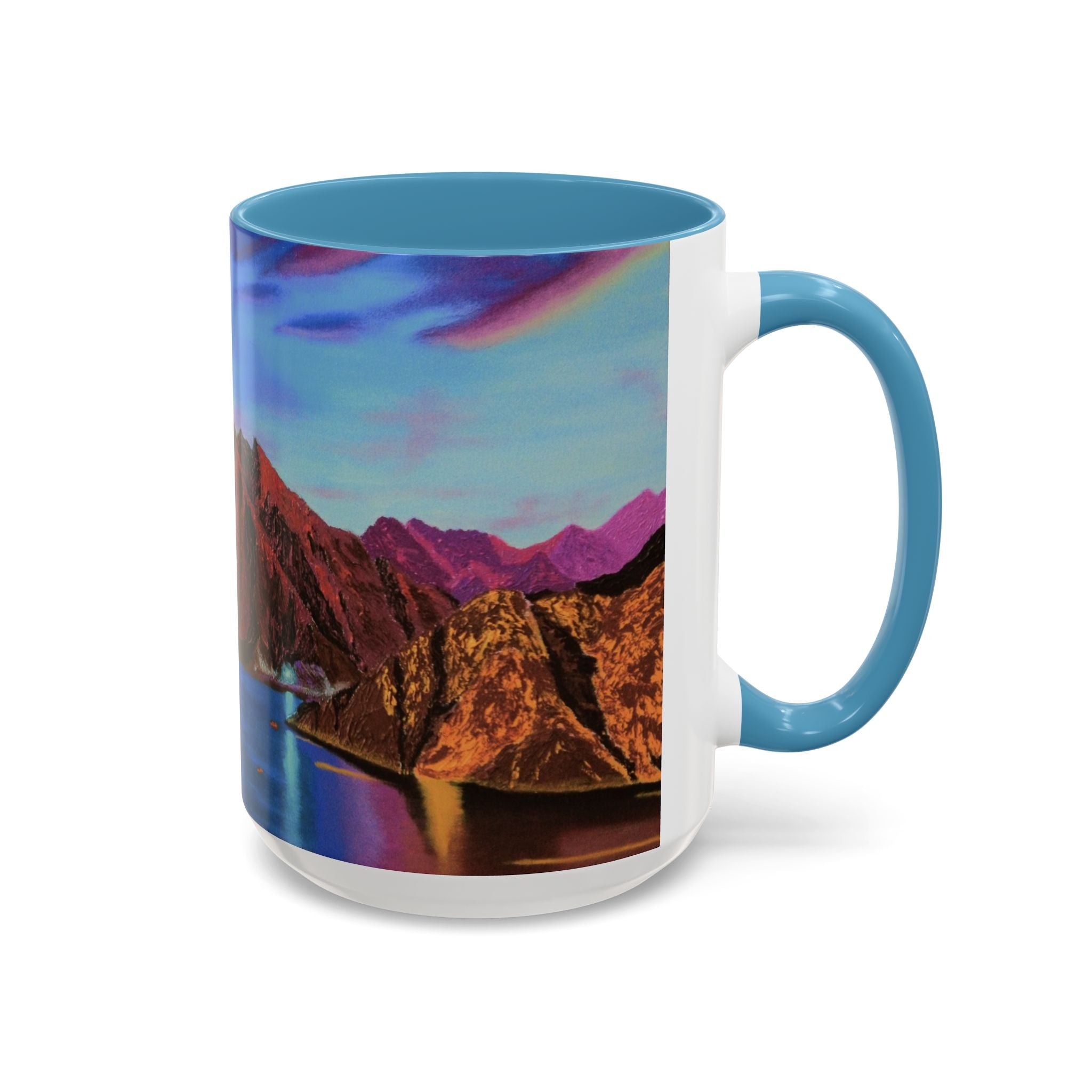 Scenic Mountain Lake Accent Coffee Mug