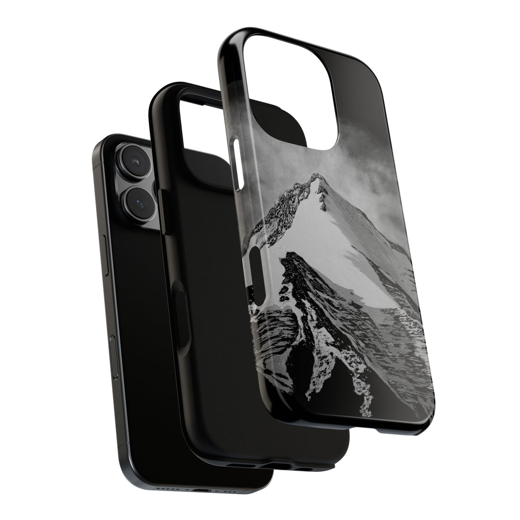 Mountain Peak Phone Case — Black & White Alpine Protective Case