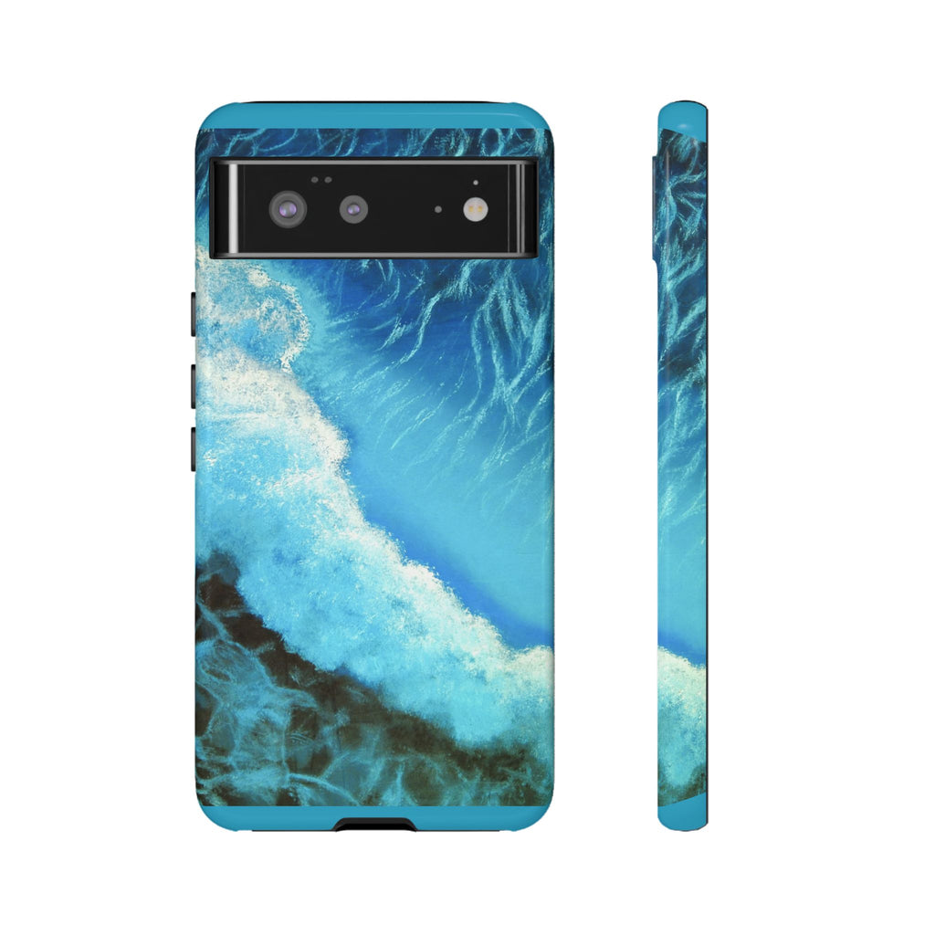 Ocean Wave Tough Phone Case — Blue Sea Water Protective Cover