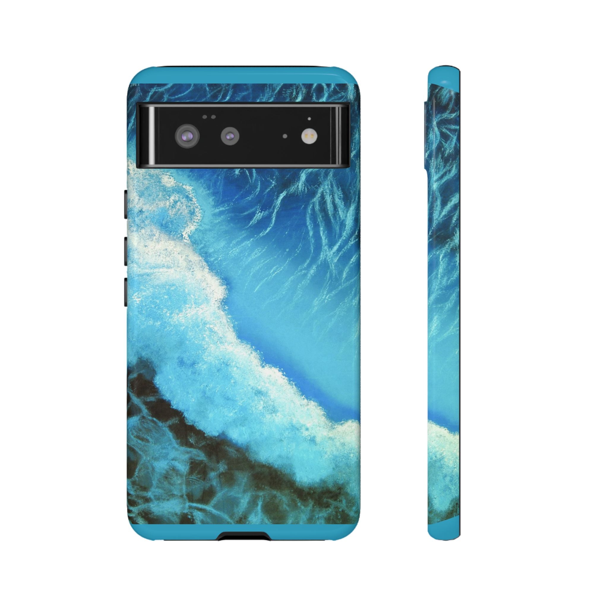 Ocean Wave Tough Phone Case — Blue Sea Water Protective Cover