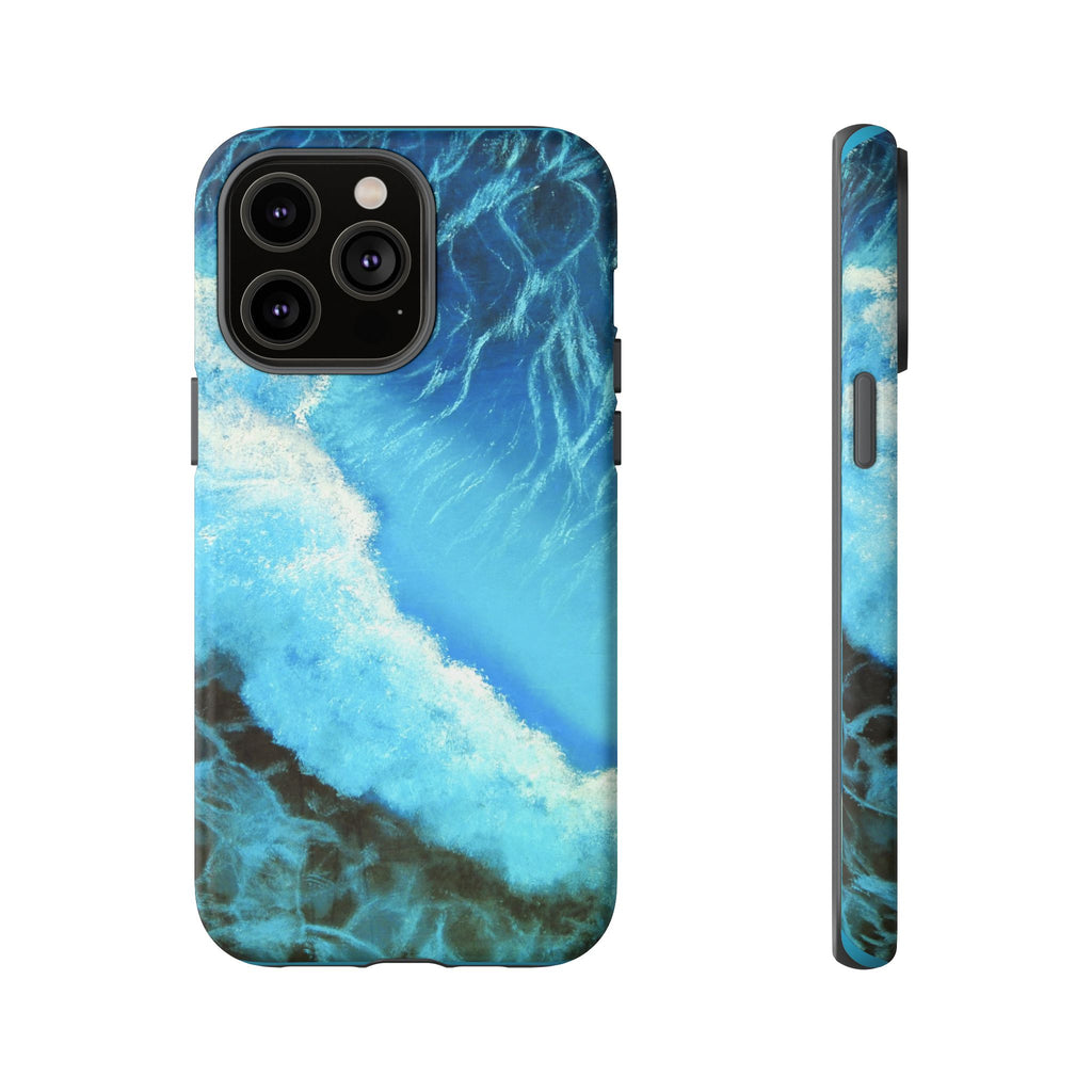 Ocean Wave Tough Phone Case — Blue Sea Water Protective Cover