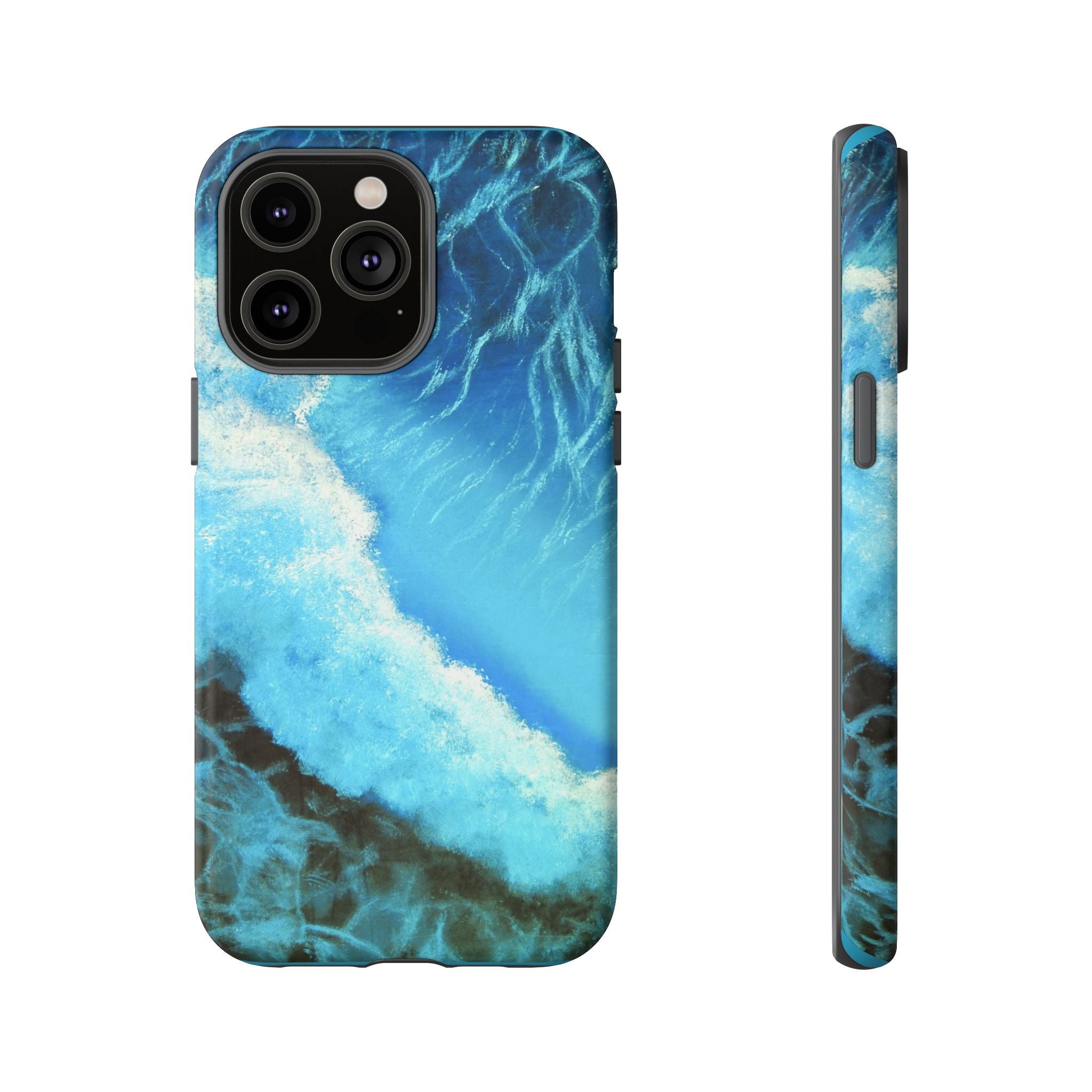 Ocean Wave Tough Phone Case — Blue Sea Water Protective Cover