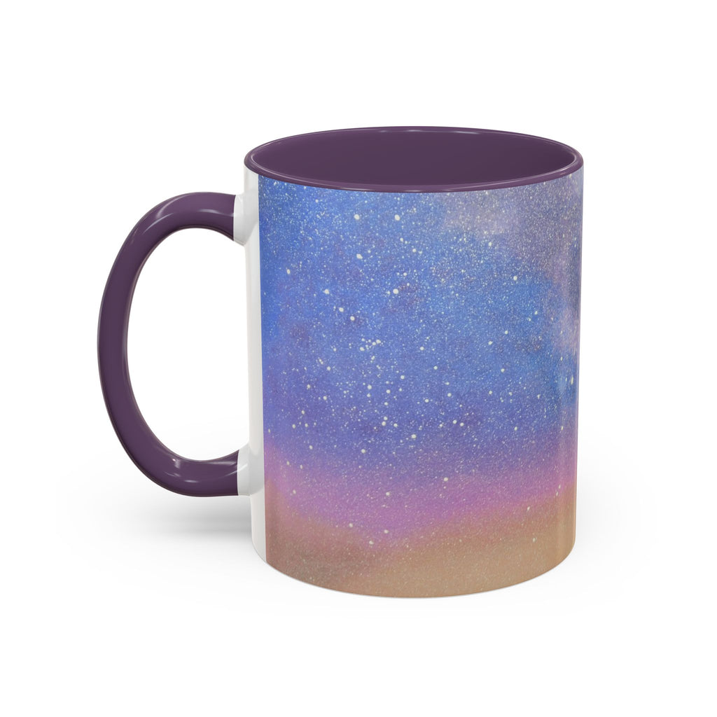 Galaxy Watercolor Coffee Mug — Starry Night Accent Ceramic Mug (11/15oz)