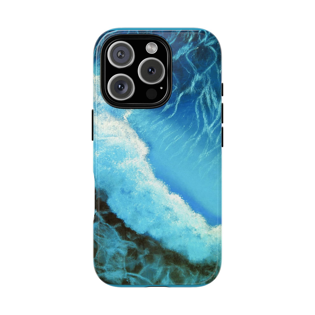 Ocean Wave Tough Phone Case — Blue Sea Water Protective Cover