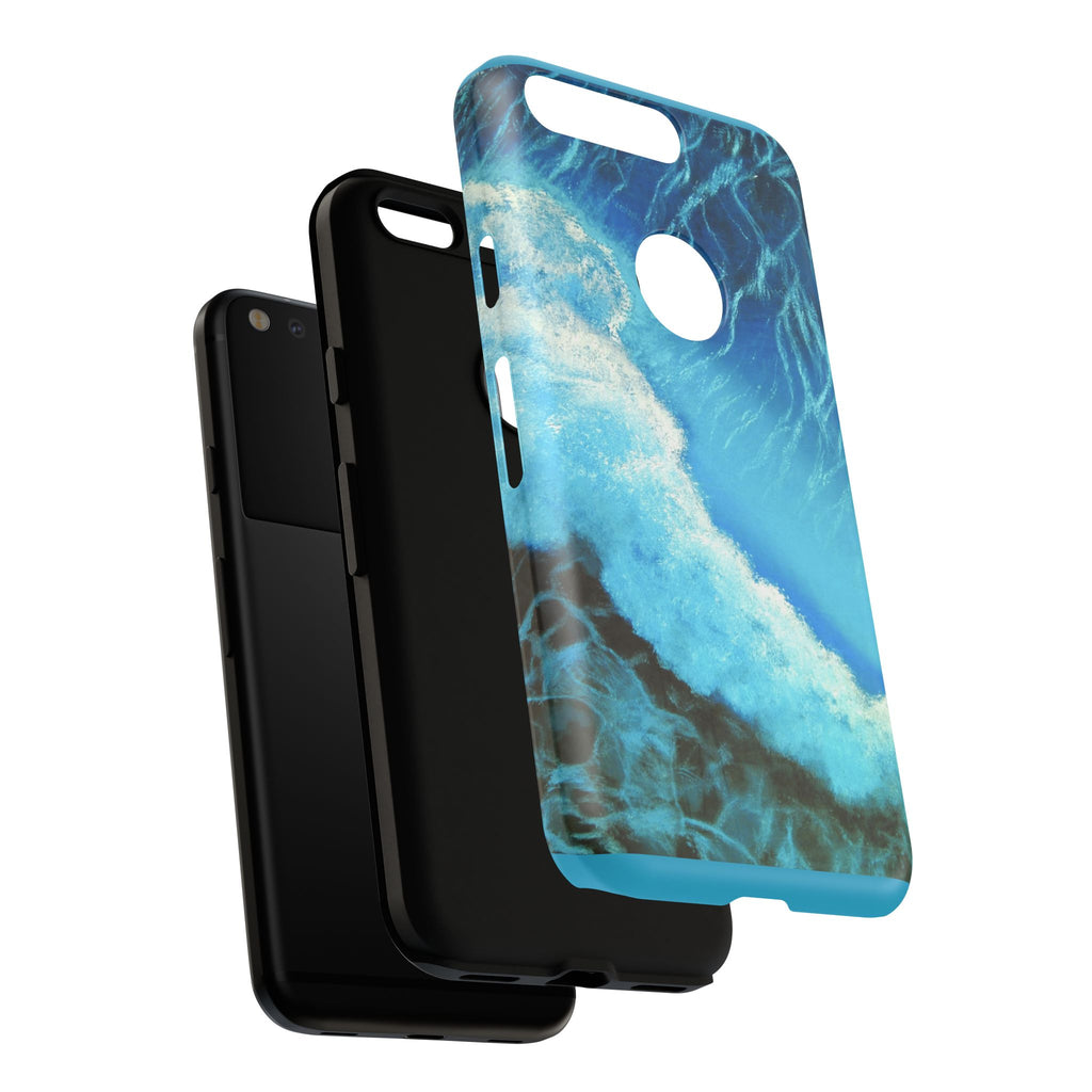 Ocean Wave Tough Phone Case — Blue Sea Water Protective Cover