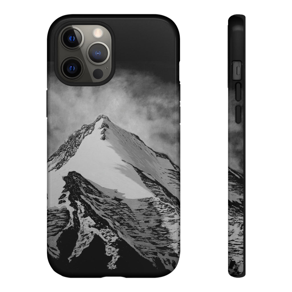 Mountain Peak Phone Case — Black & White Alpine Protective Case