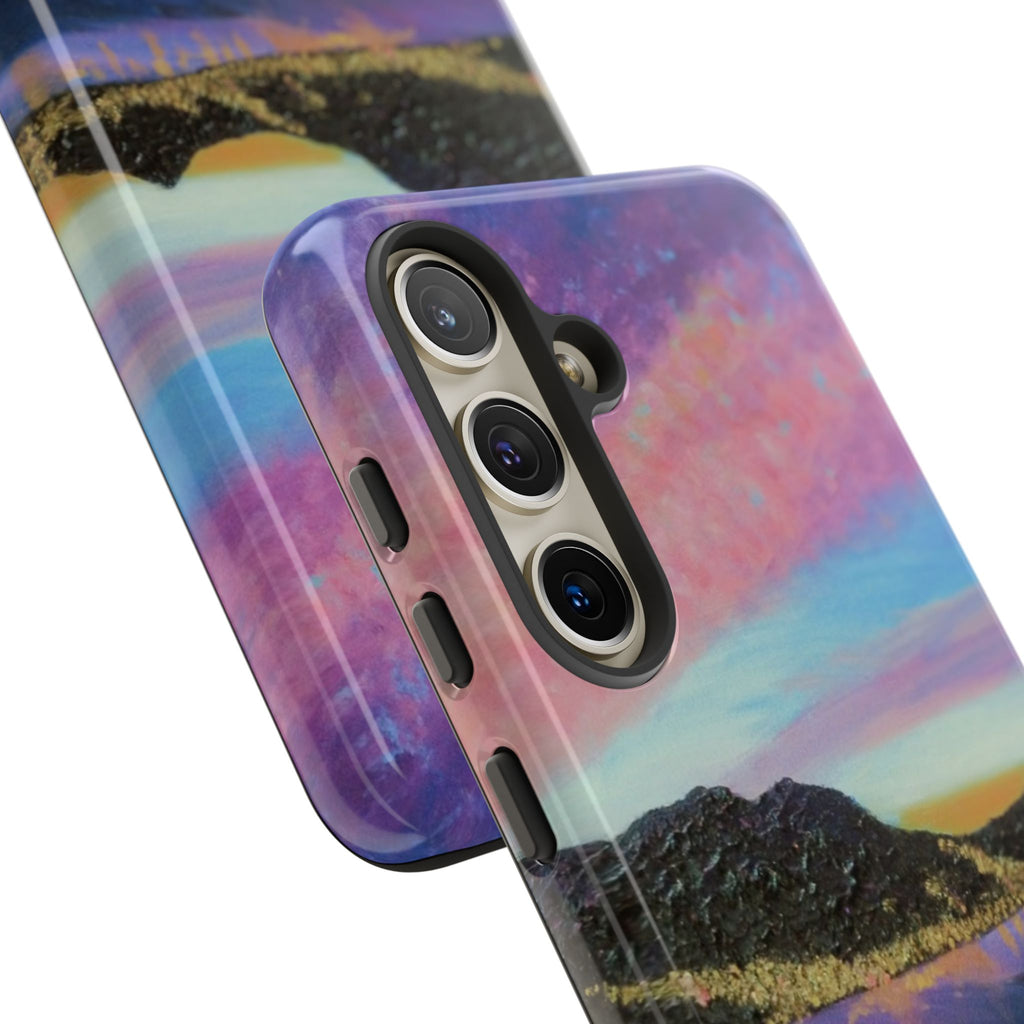 Sunset Mountain Landscape Phone Case — Colorful Sky Tough Case