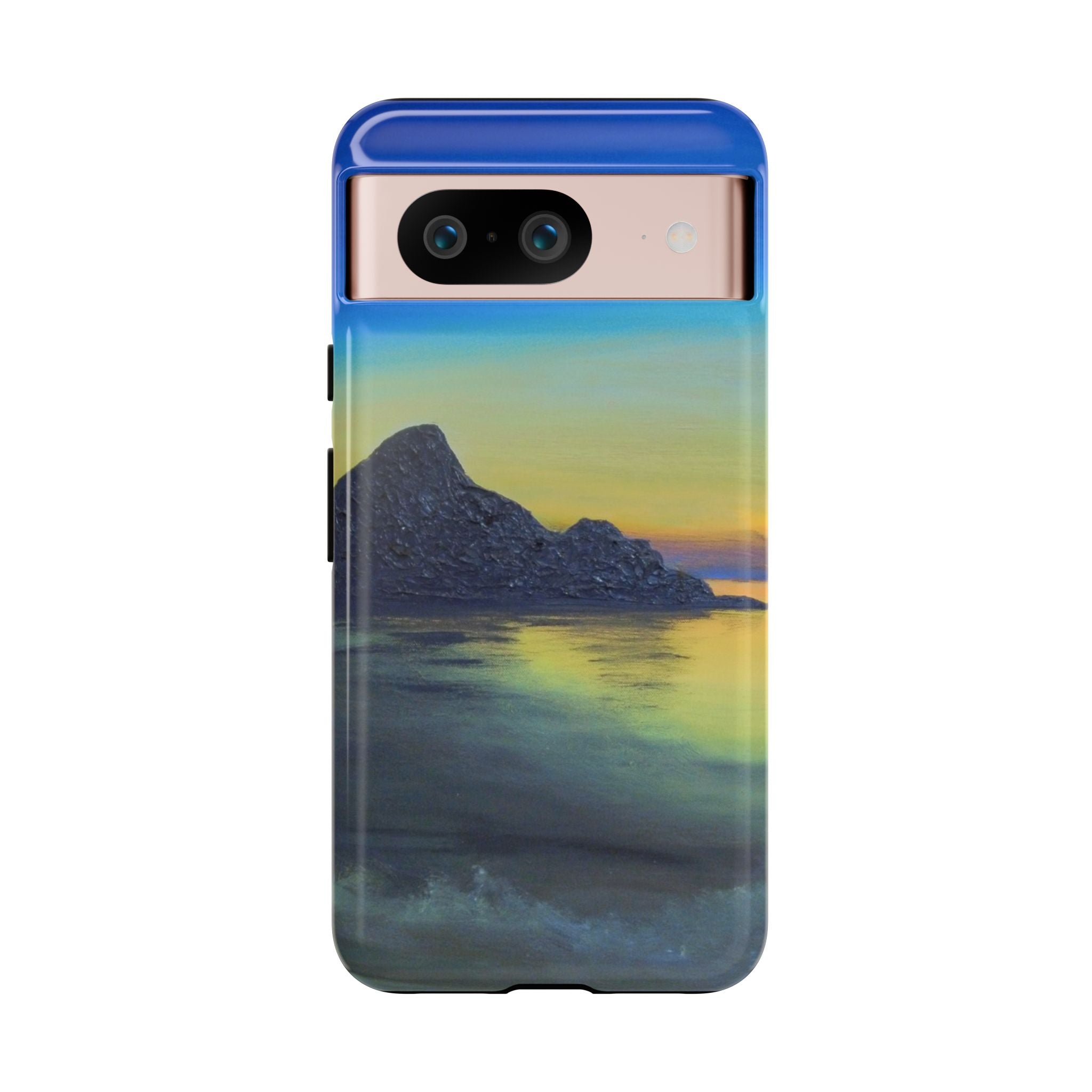 Sunset Cove Phone Case — Durable Protective Tough Case with Tranquil Beach Landscape