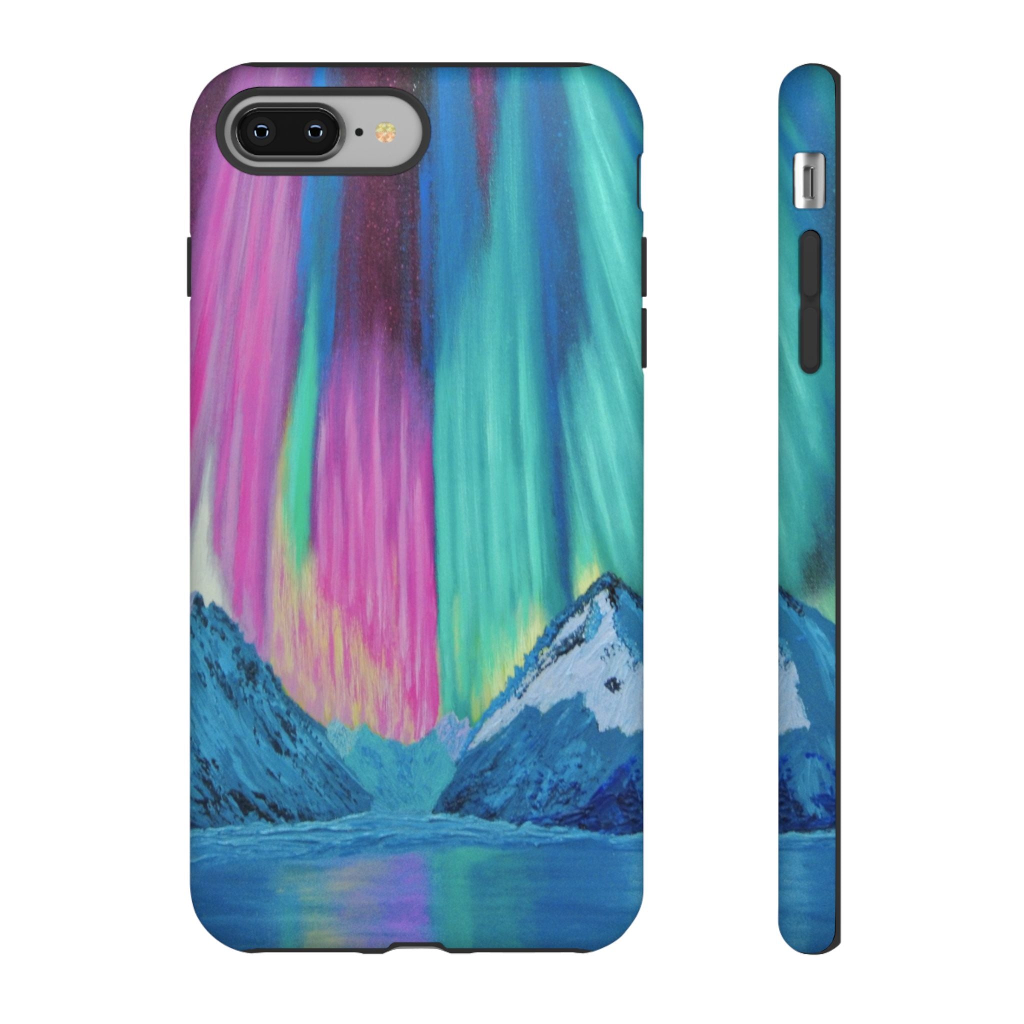 Aurora Mountain Tough Phone Case — Northern Lights Protective iPhone Cover