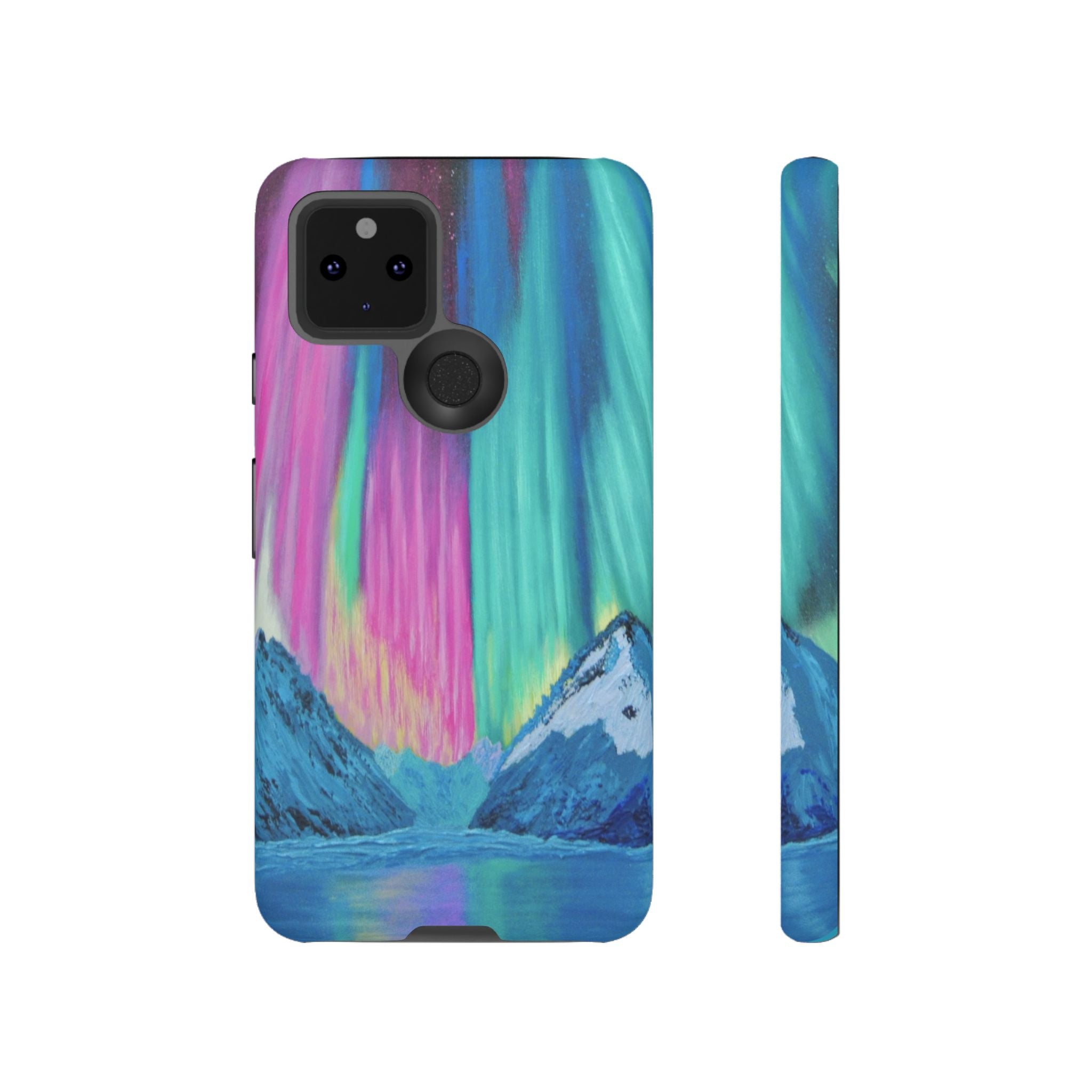 Aurora Mountain Tough Phone Case — Northern Lights Protective iPhone Cover