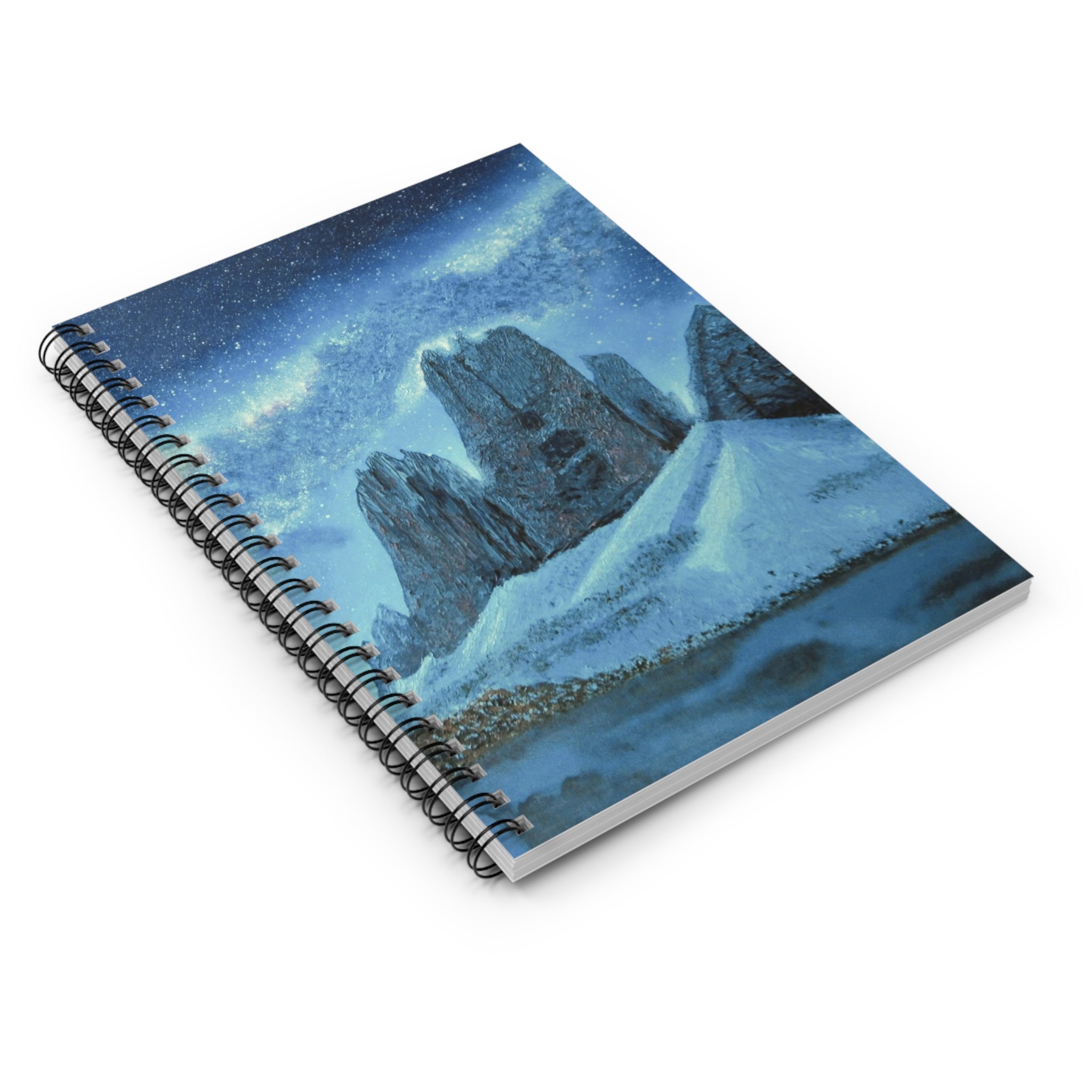 Northern Lights Mountain Spiral Notebook — Ruled Journal for Winter & Nature Lovers