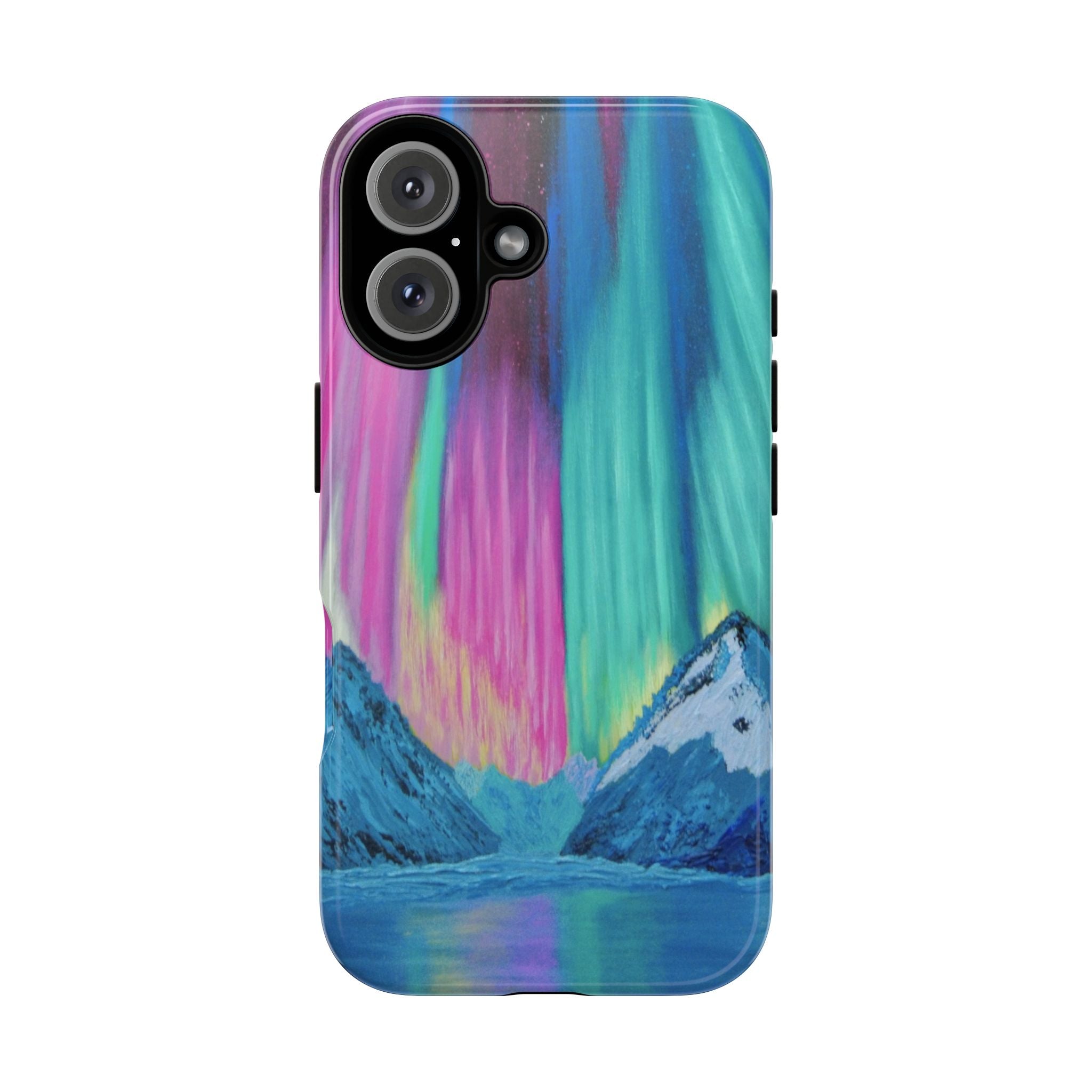 Aurora Mountain Tough Phone Case — Northern Lights Protective iPhone Cover