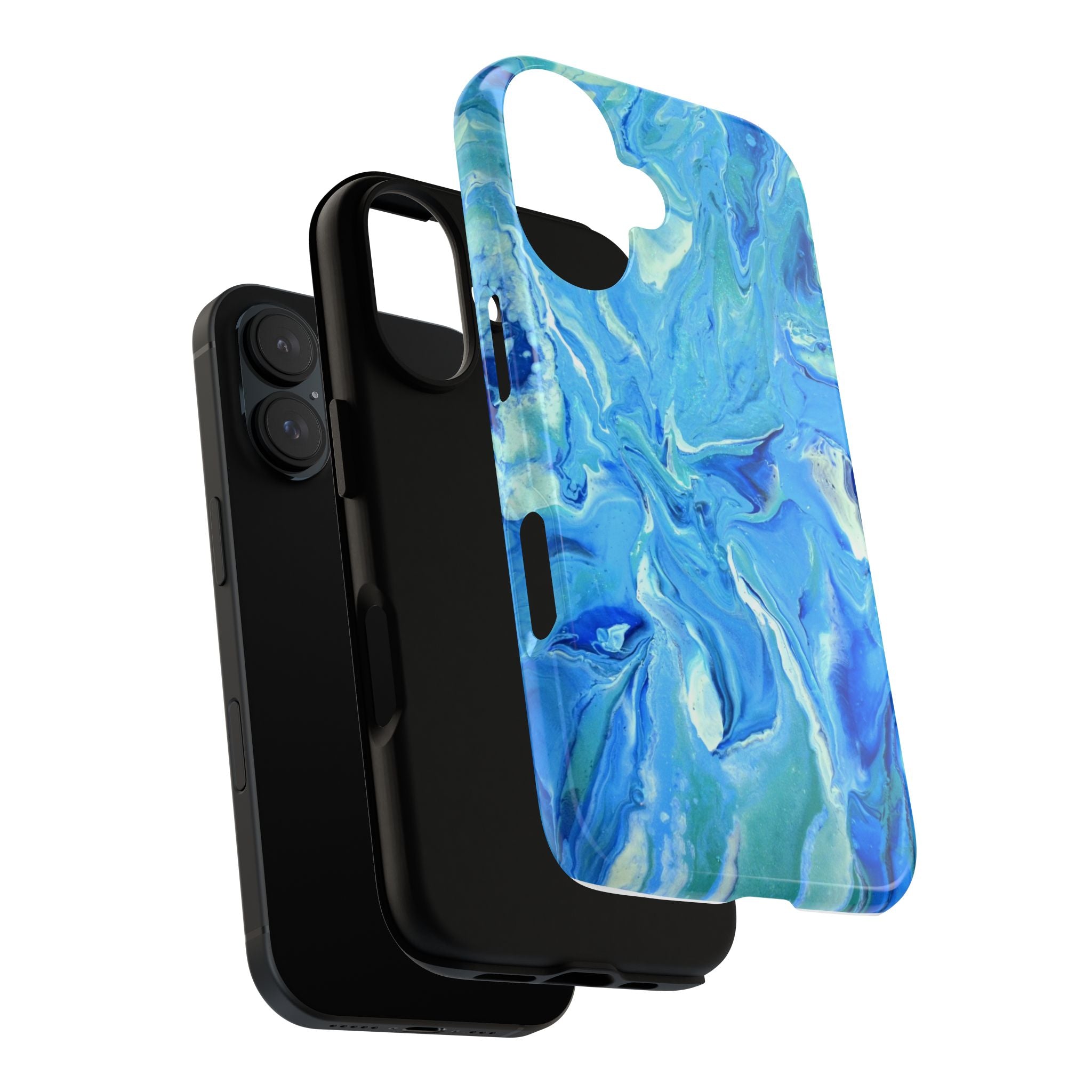 Blue Marble Tough Phone Case — Ocean Swirl Protective iPhone Cover