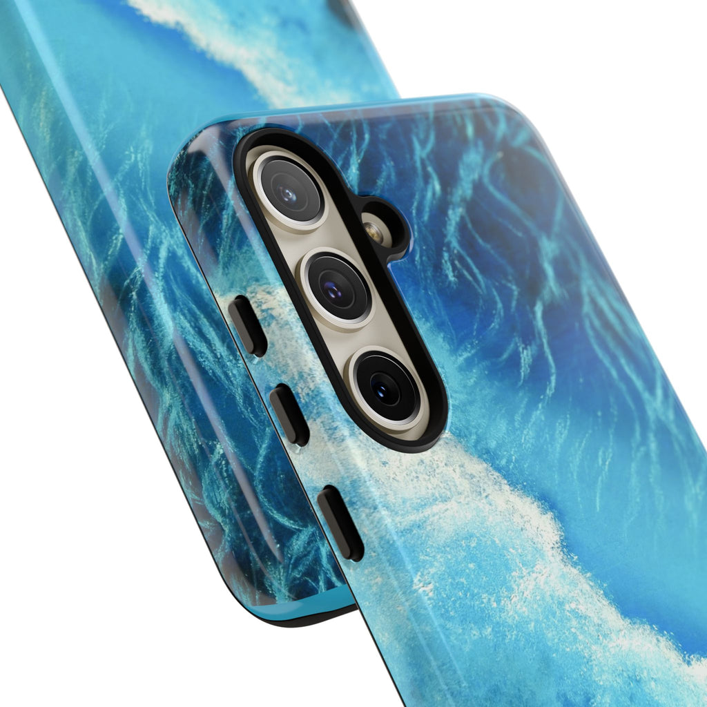 Ocean Wave Tough Phone Case — Blue Sea Water Protective Cover