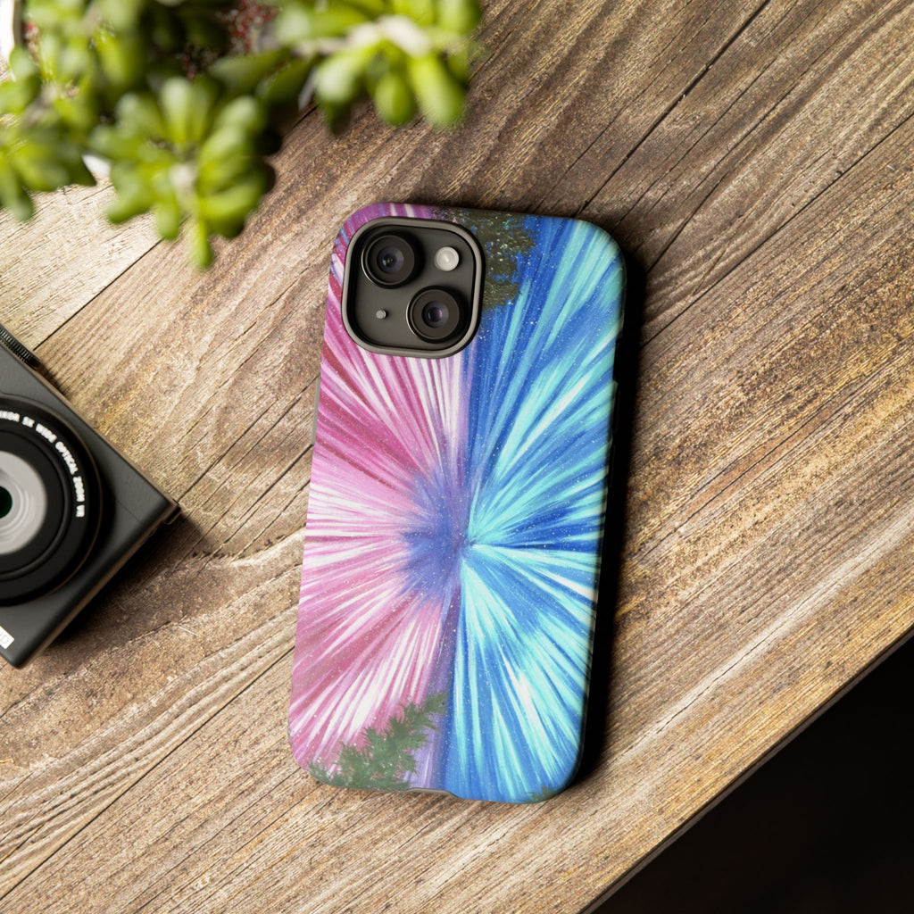 Phone Case — Pink & Blue Burst Tough Protective Case
