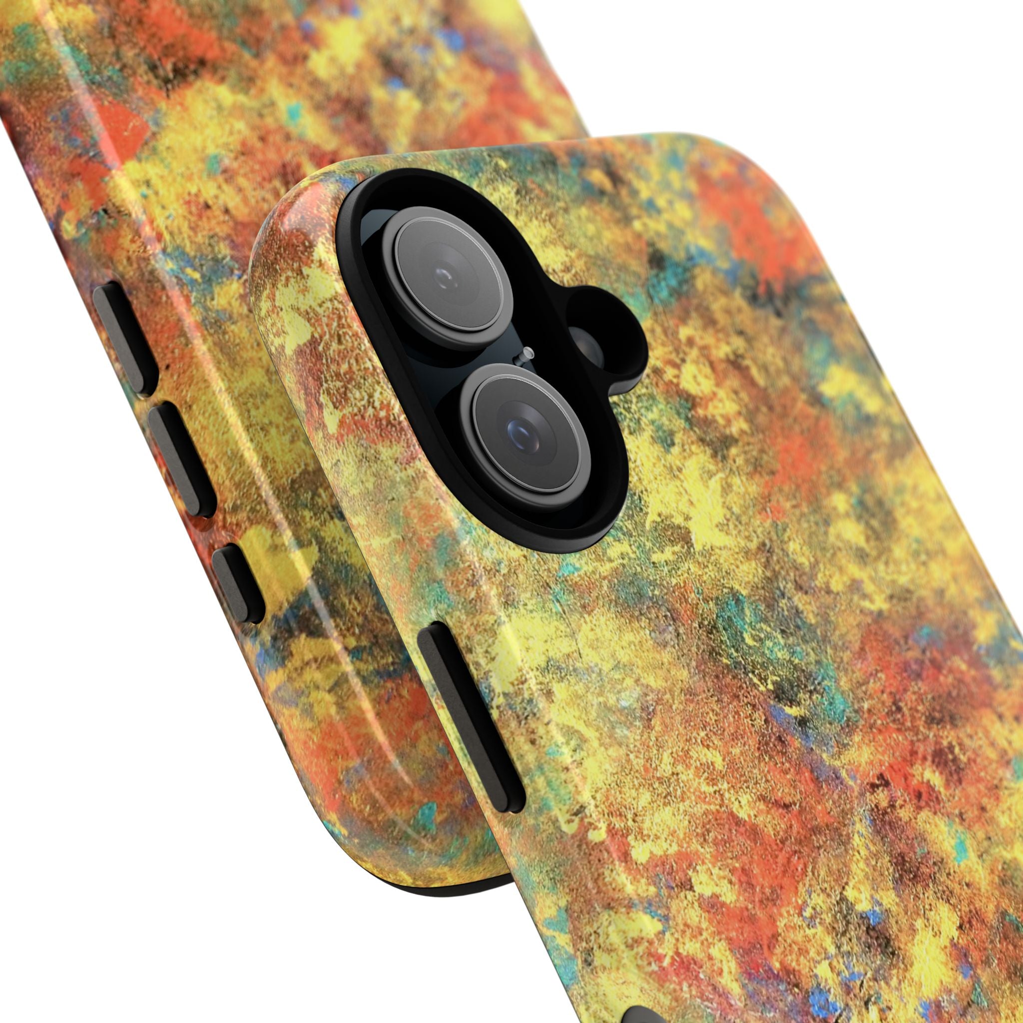 Abstract Autumn Marble Phone Case — Protective iPhone Cover with Warm Fall Colors