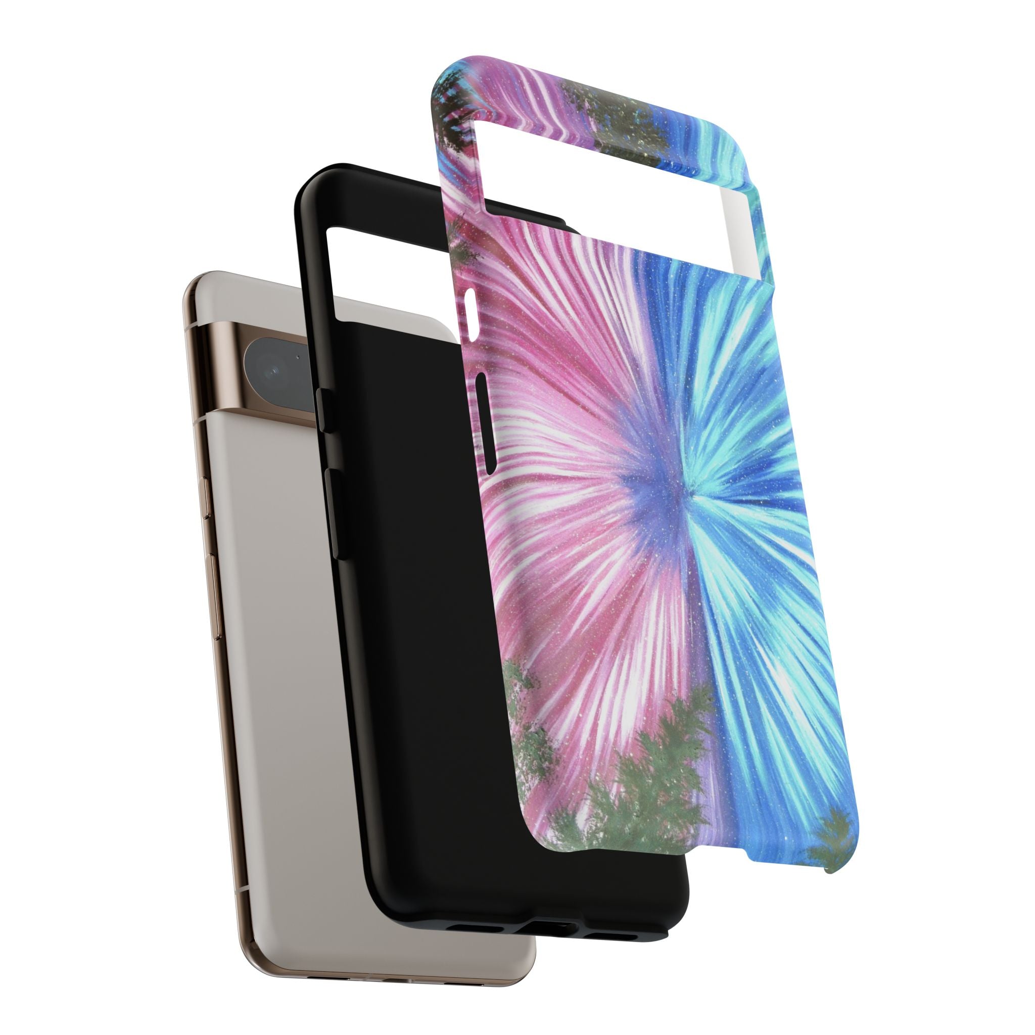 Phone Case — Pink & Blue Burst Tough Protective Case