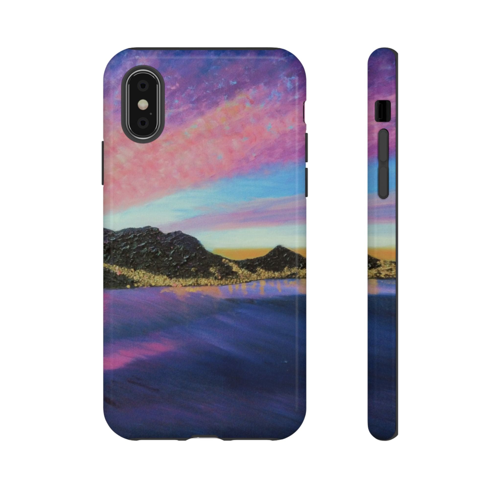 Sunset Mountain Landscape Phone Case — Colorful Sky Tough Case