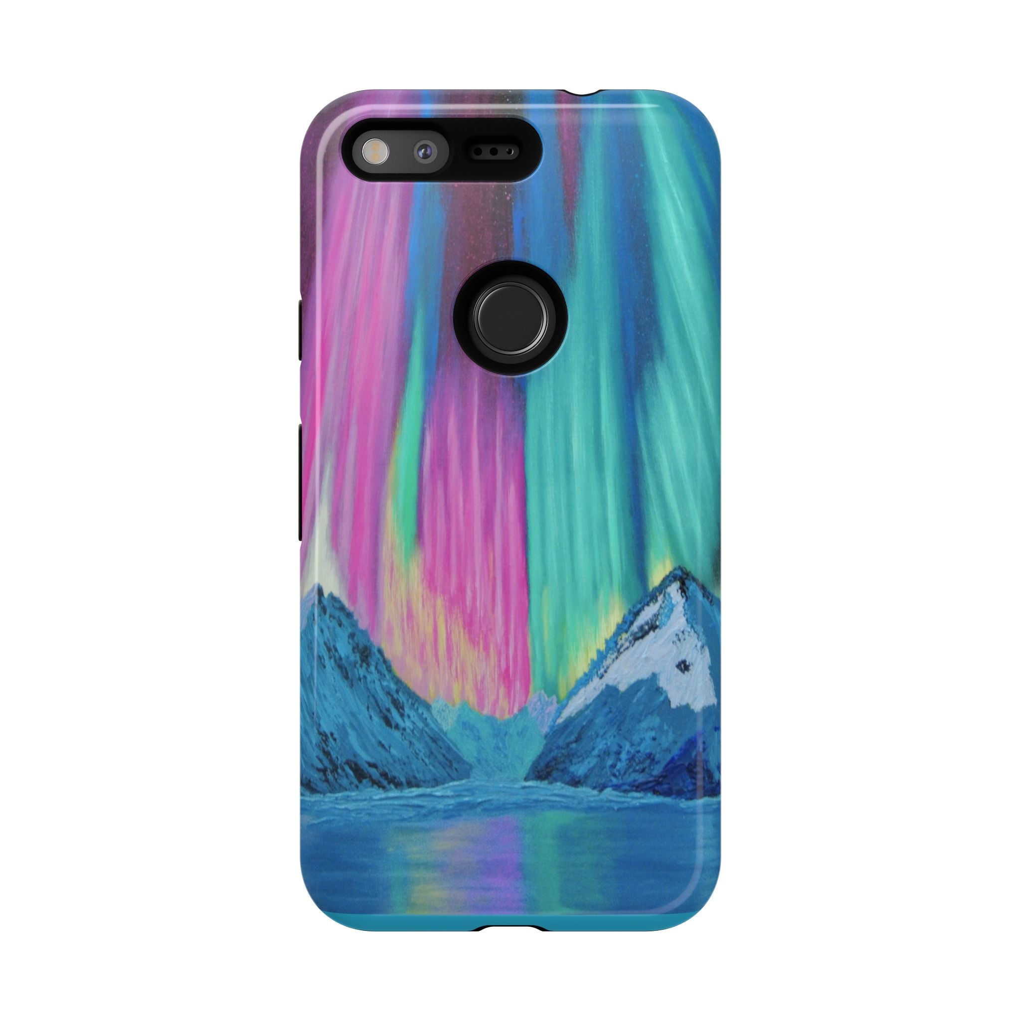 Aurora Mountain Tough Phone Case — Northern Lights Protective iPhone Cover