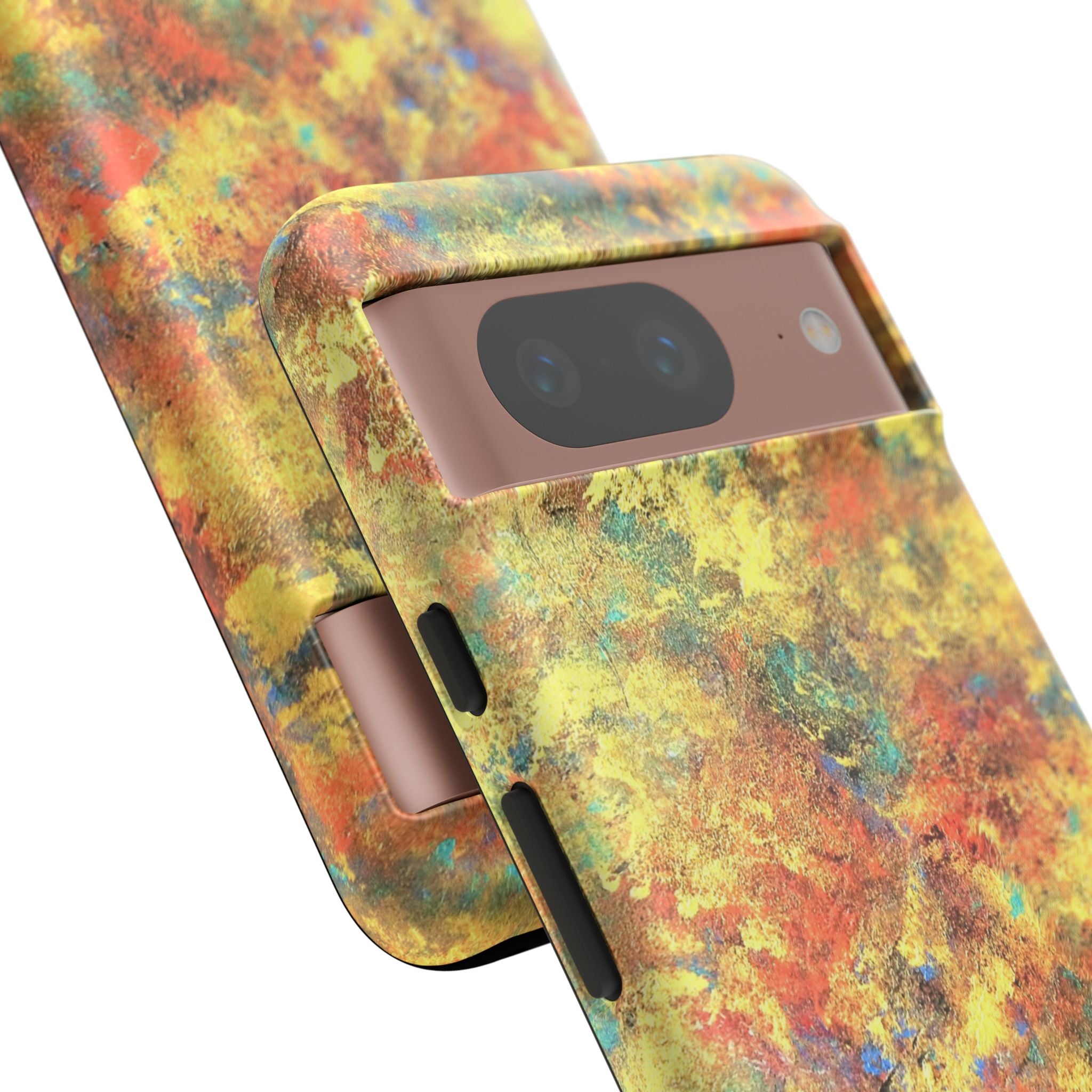 Abstract Autumn Marble Phone Case — Protective iPhone Cover with Warm Fall Colors