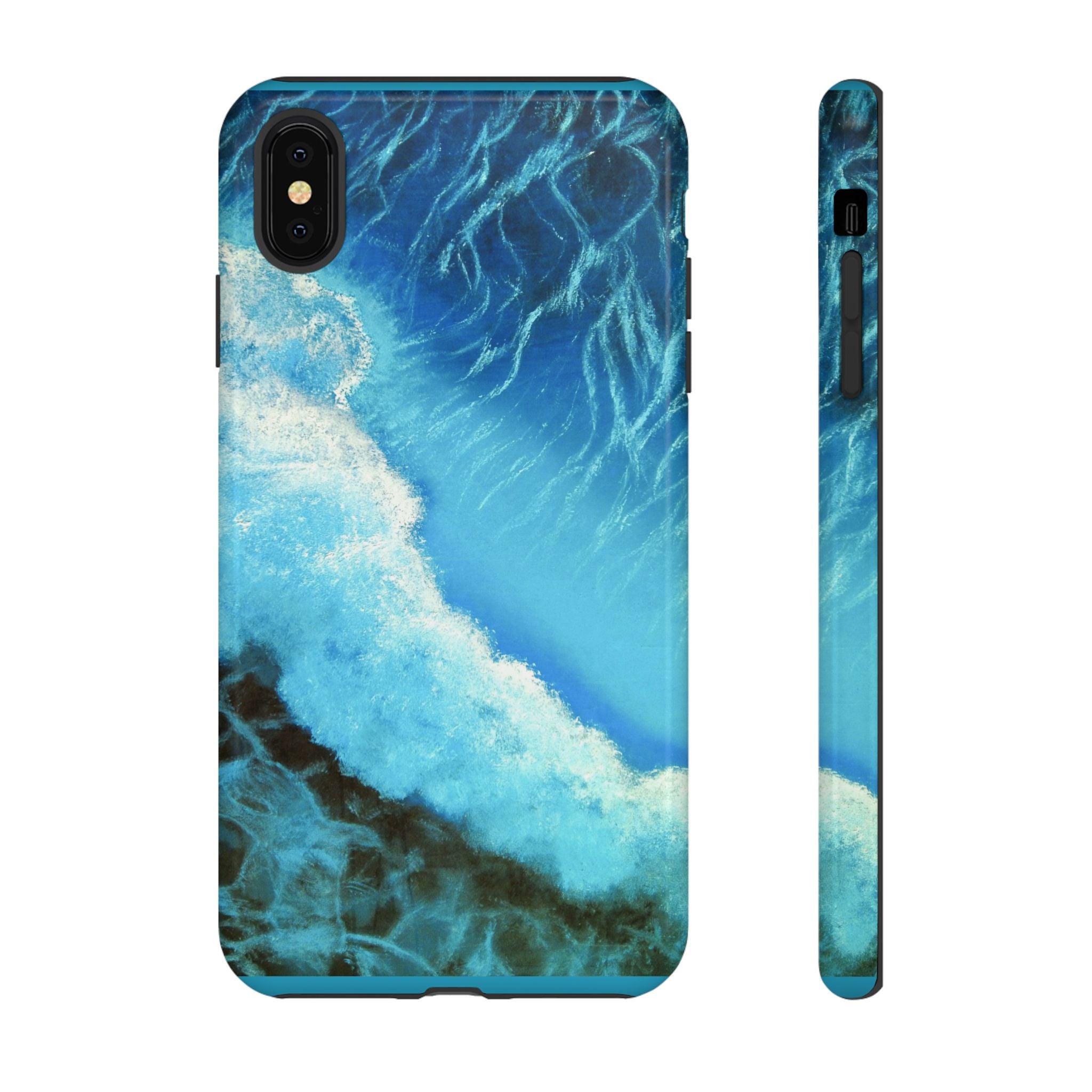 Ocean Wave Tough Phone Case — Blue Sea Water Protective Cover
