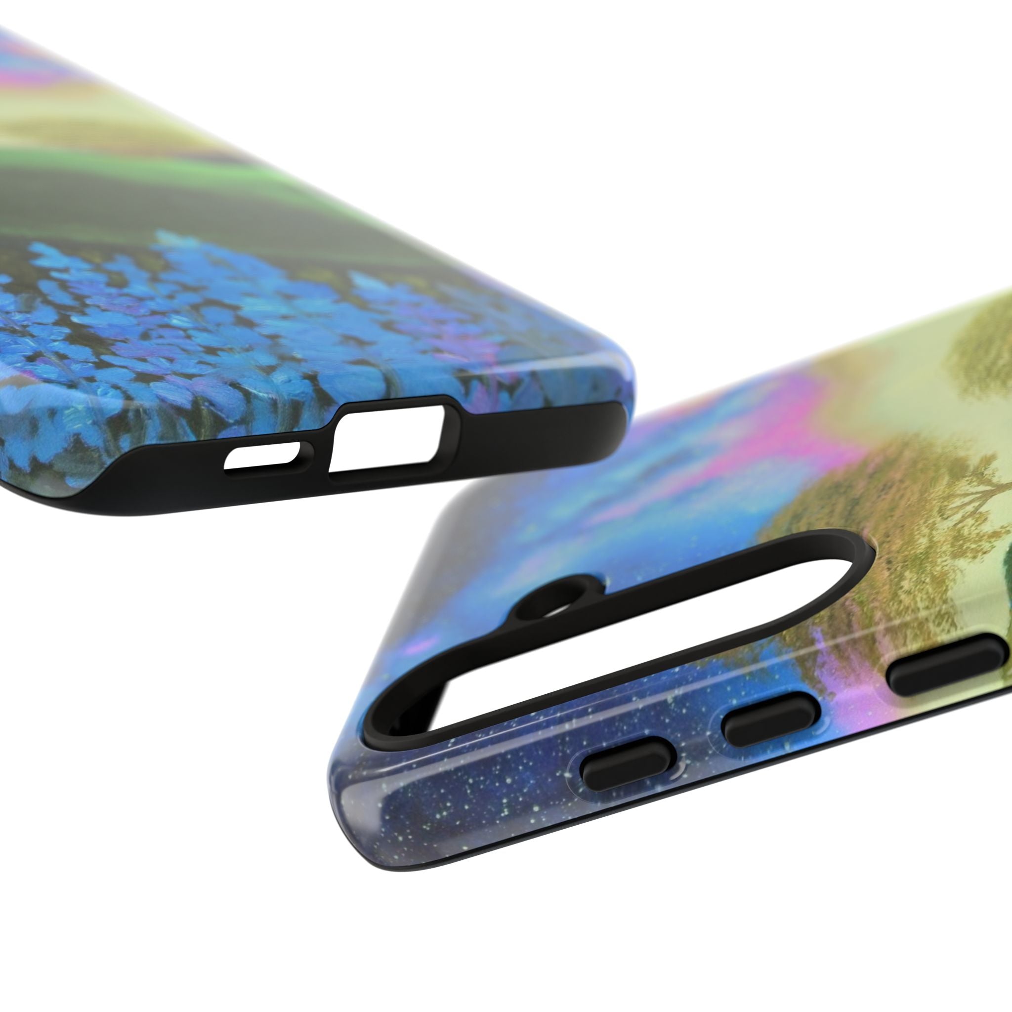 Aurora Nightscape Phone Case — Galaxy Meadow Protective Case