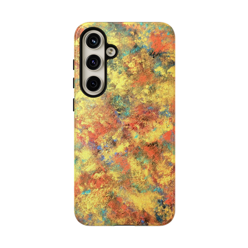 Abstract Autumn Marble Phone Case — Protective iPhone Cover with Warm Fall Colors