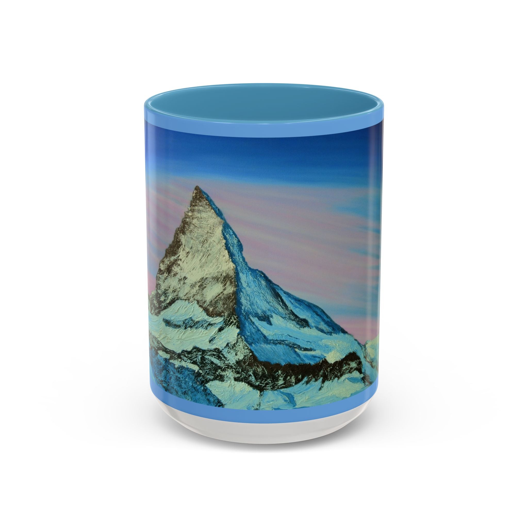 Mountain Sunrise Accent Coffee Mug — Scenic Alpine Art 11/15oz