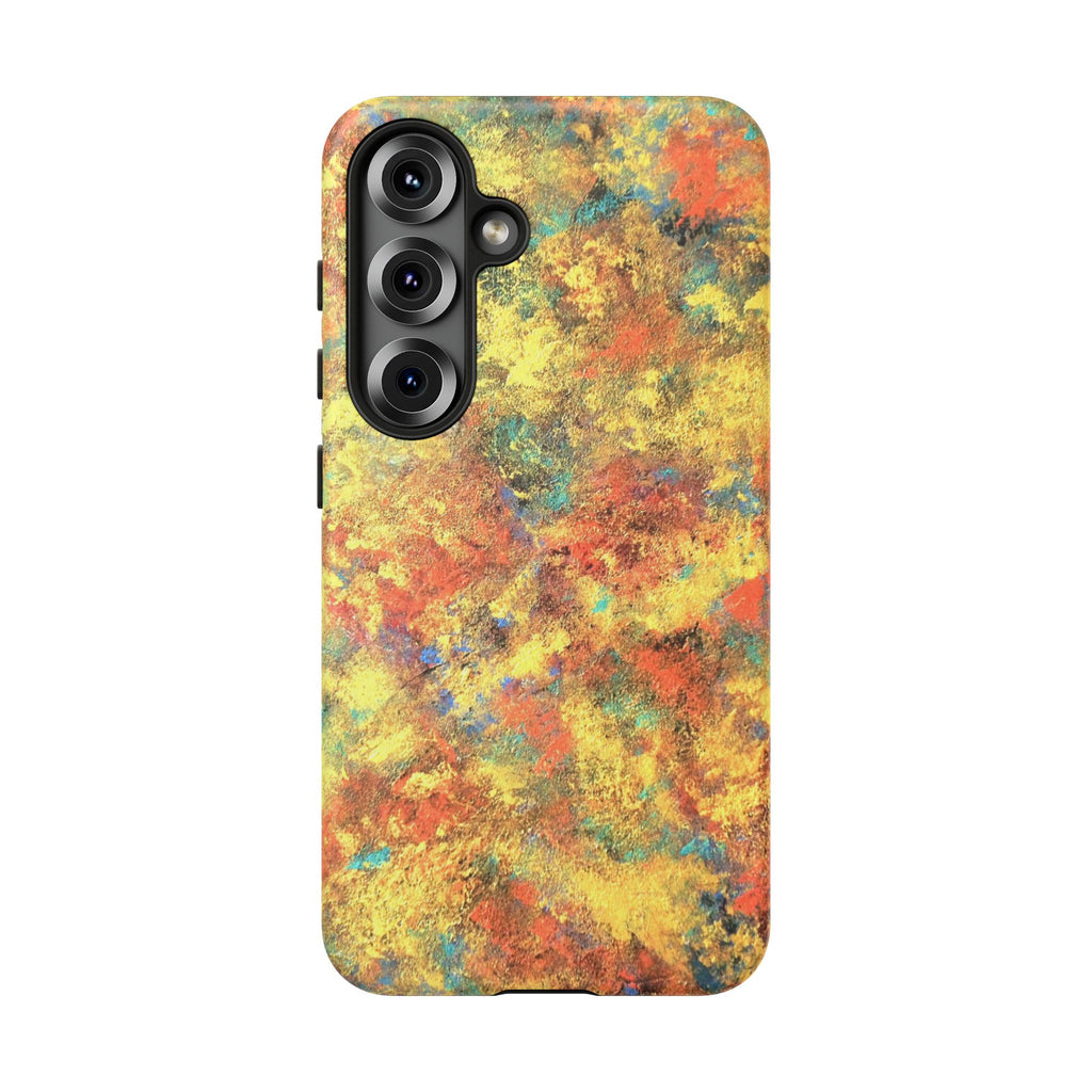 Abstract Autumn Marble Phone Case — Protective iPhone Cover with Warm Fall Colors