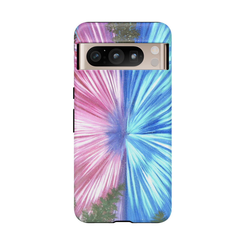 Phone Case — Pink & Blue Burst Tough Protective Case