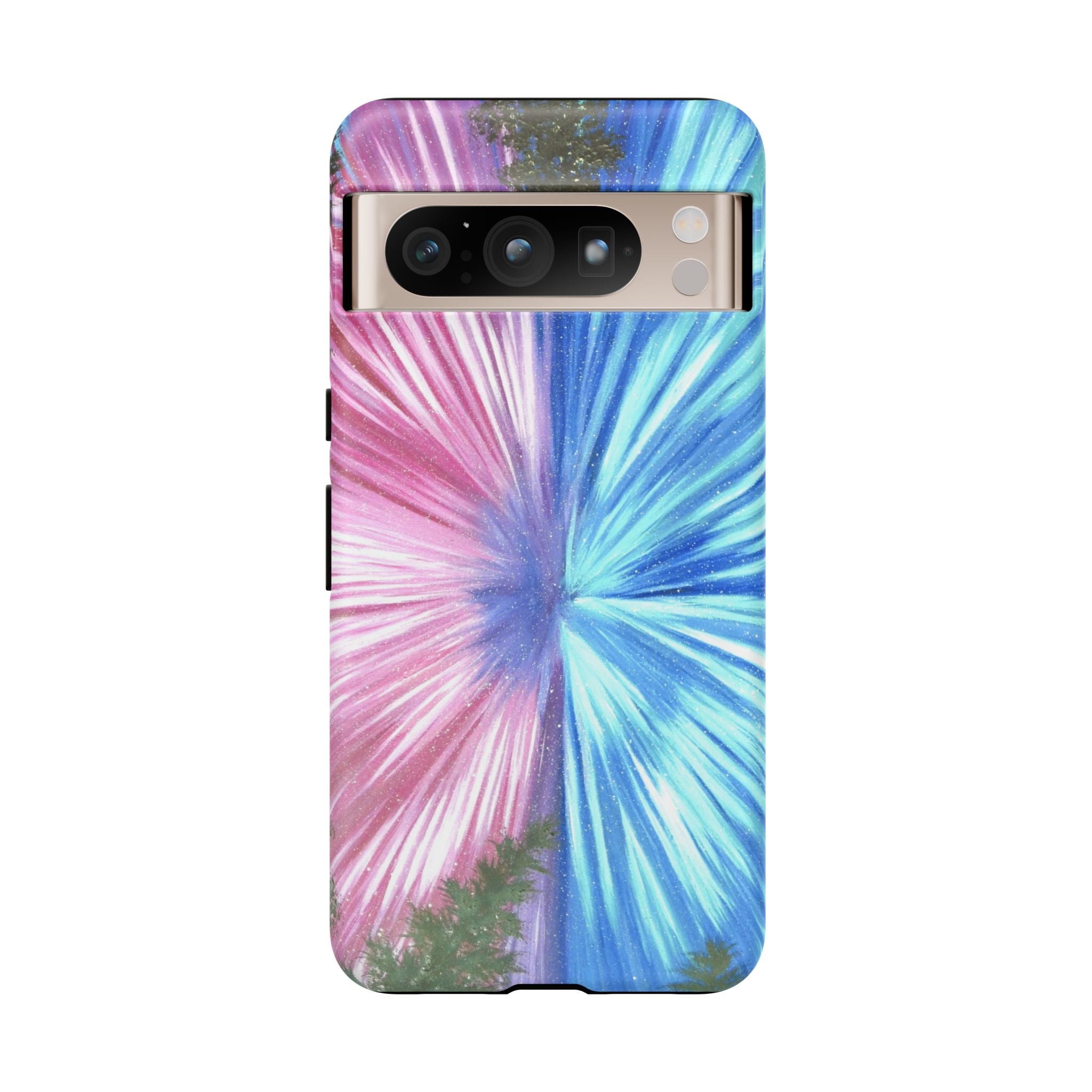 Phone Case — Pink & Blue Burst Tough Protective Case