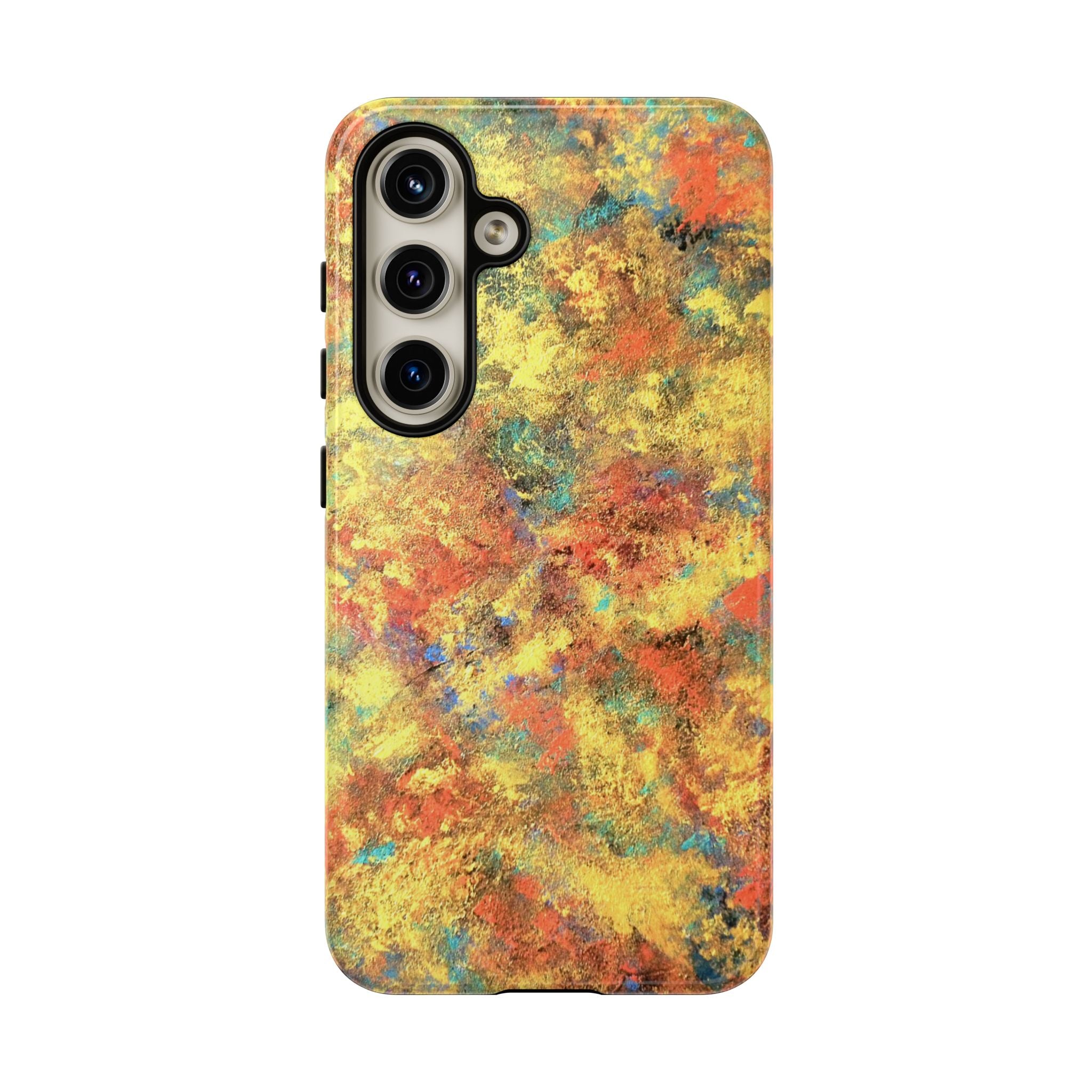 Abstract Autumn Marble Phone Case — Protective iPhone Cover with Warm Fall Colors