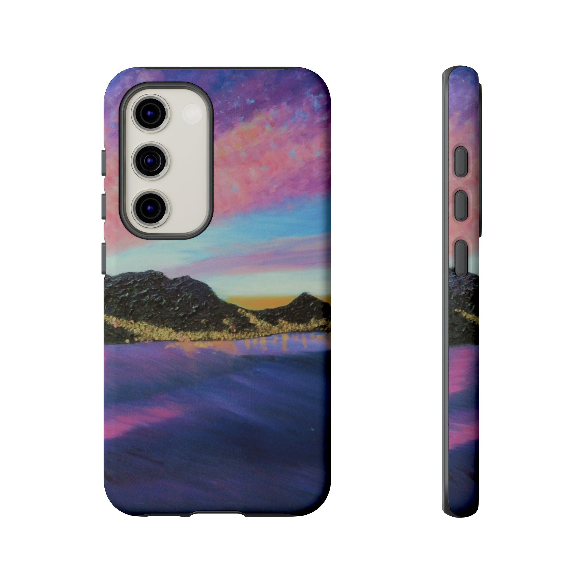 Sunset Mountain Landscape Phone Case — Colorful Sky Tough Case