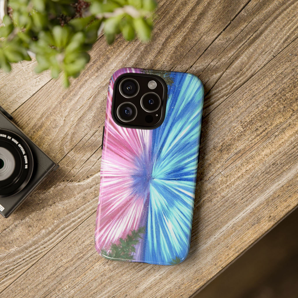 Phone Case — Pink & Blue Burst Tough Protective Case