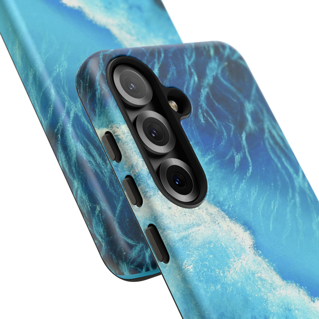 Ocean Wave Tough Phone Case — Blue Sea Water Protective Cover