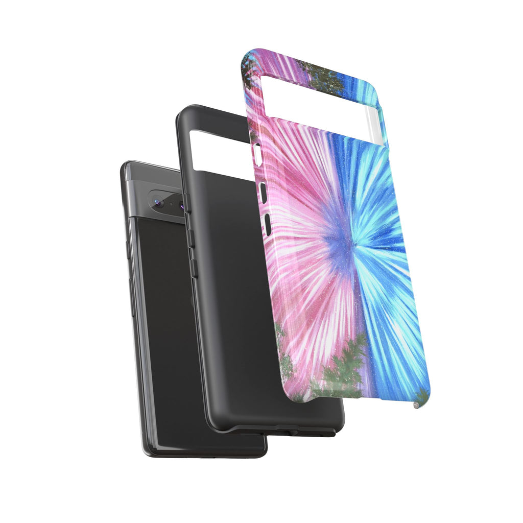 Phone Case — Pink & Blue Burst Tough Protective Case
