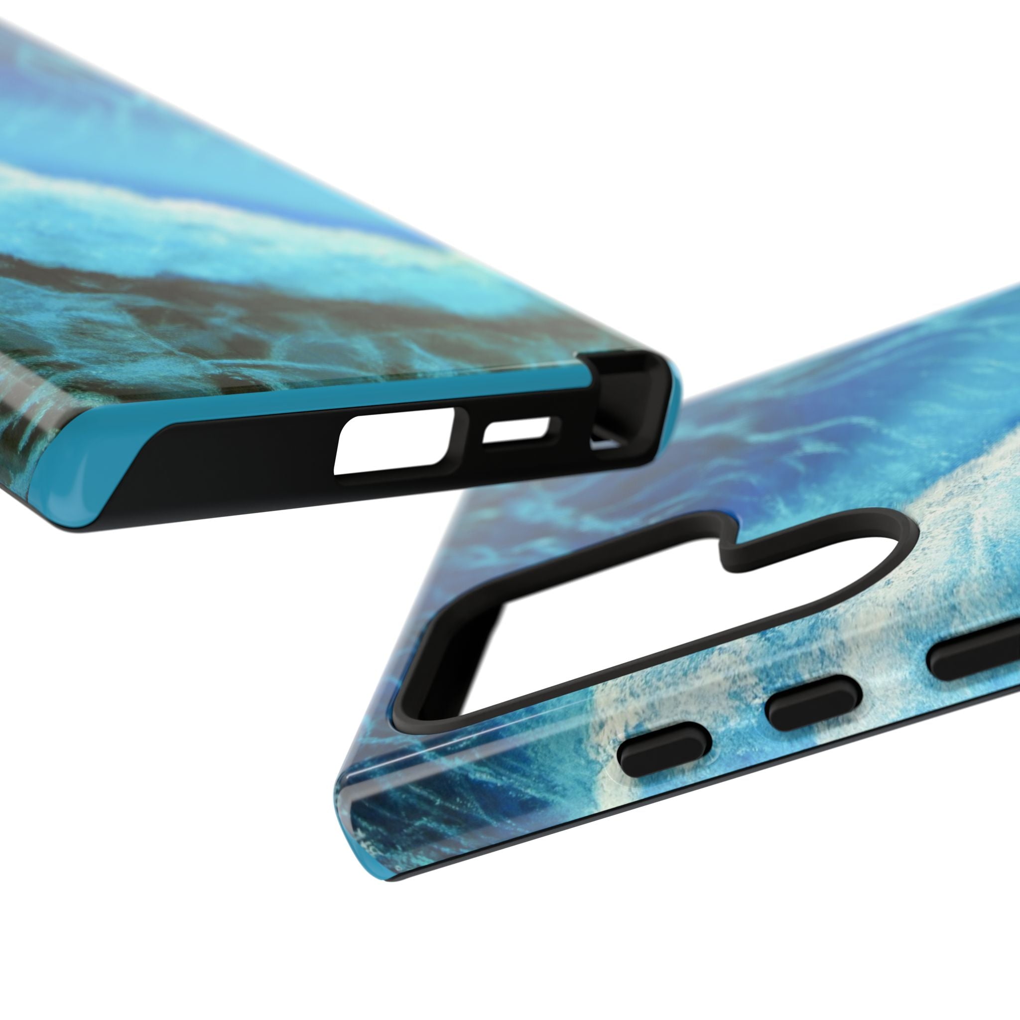 Ocean Wave Tough Phone Case — Blue Sea Water Protective Cover
