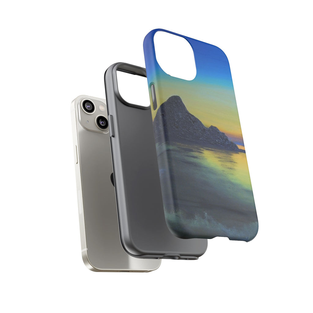 Sunset Cove Phone Case — Durable Protective Tough Case with Tranquil Beach Landscape