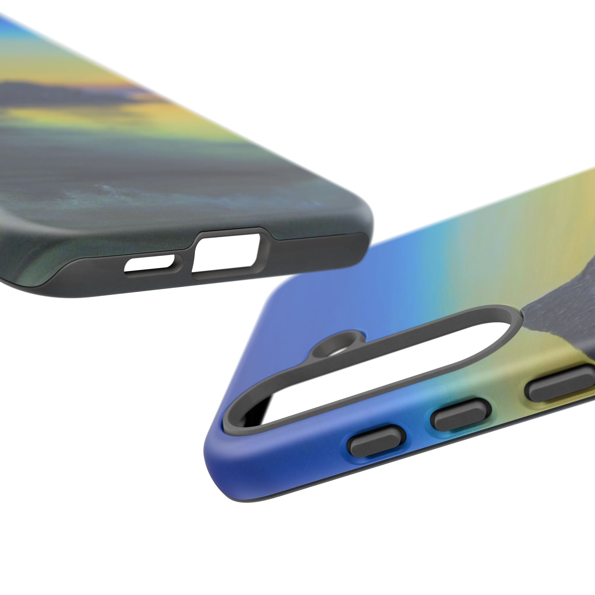 Sunset Cove Phone Case — Durable Protective Tough Case with Tranquil Beach Landscape