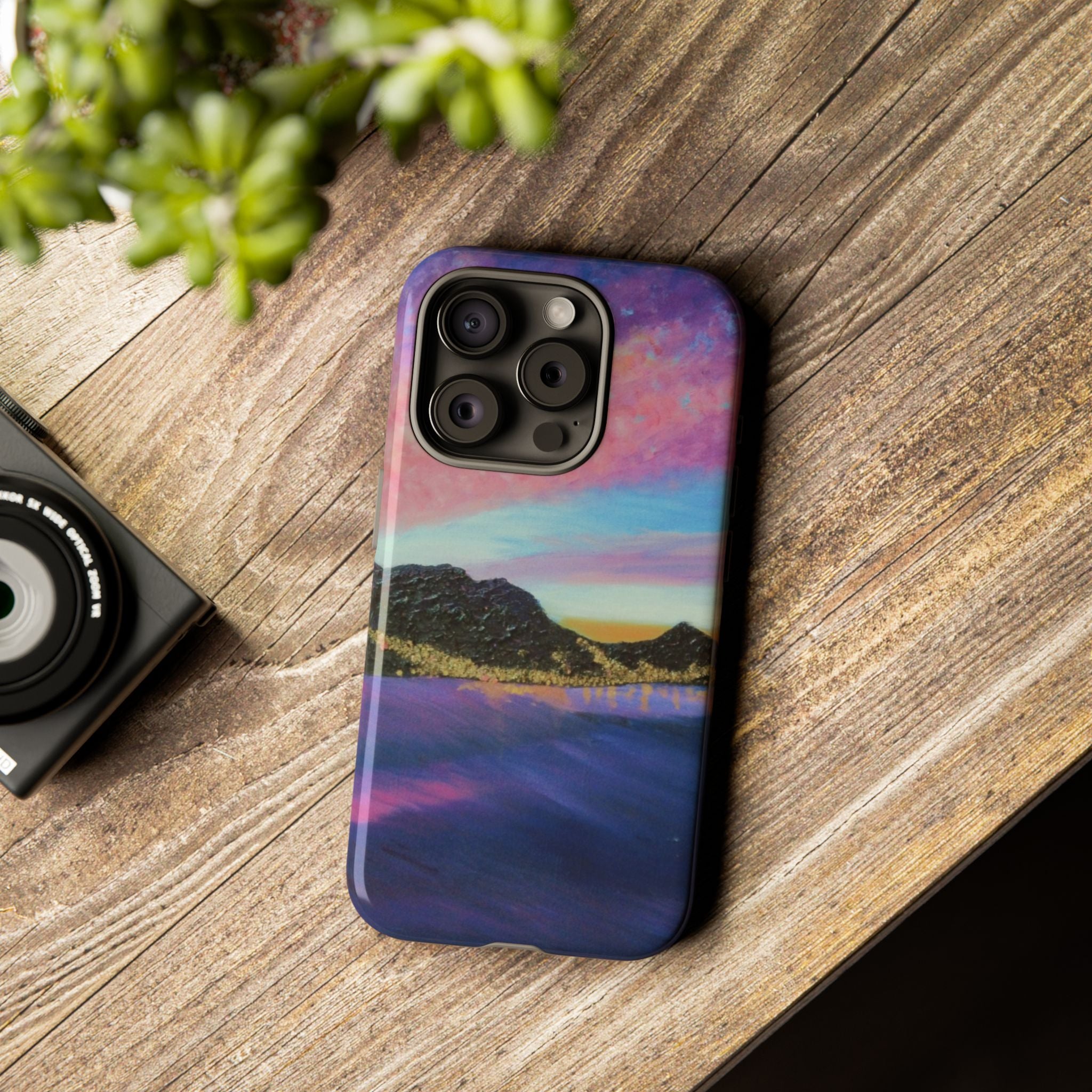 Sunset Mountain Landscape Phone Case — Colorful Sky Tough Case