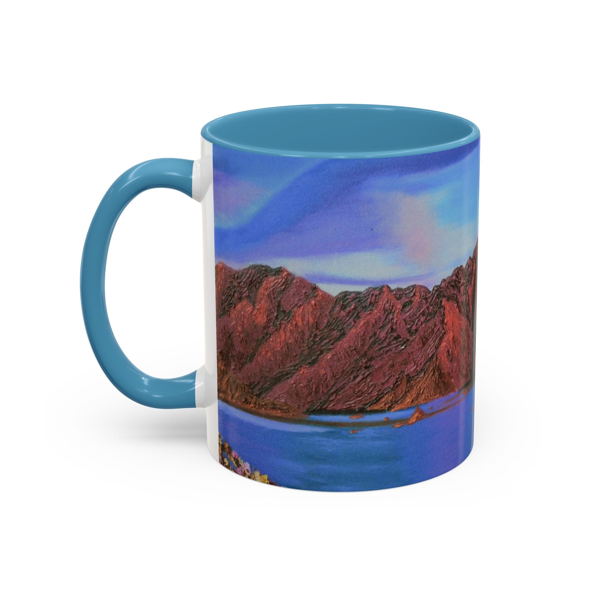 Scenic Mountain Lake Accent Coffee Mug