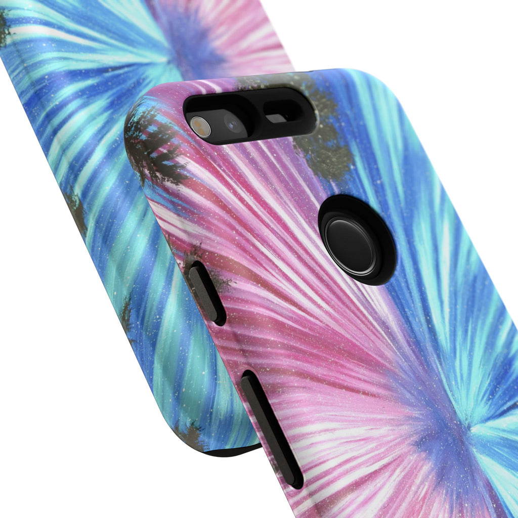 Phone Case — Pink & Blue Burst Tough Protective Case
