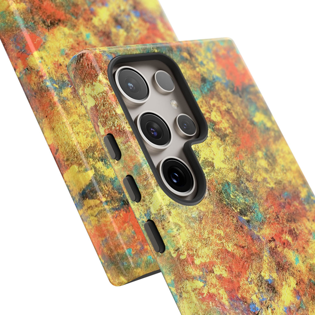 Abstract Autumn Marble Phone Case — Protective iPhone Cover with Warm Fall Colors